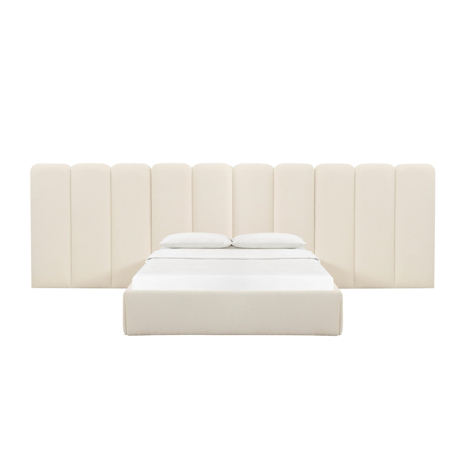 Palani Cream Performance Boucle Wings - Queen or King (Set of 2)