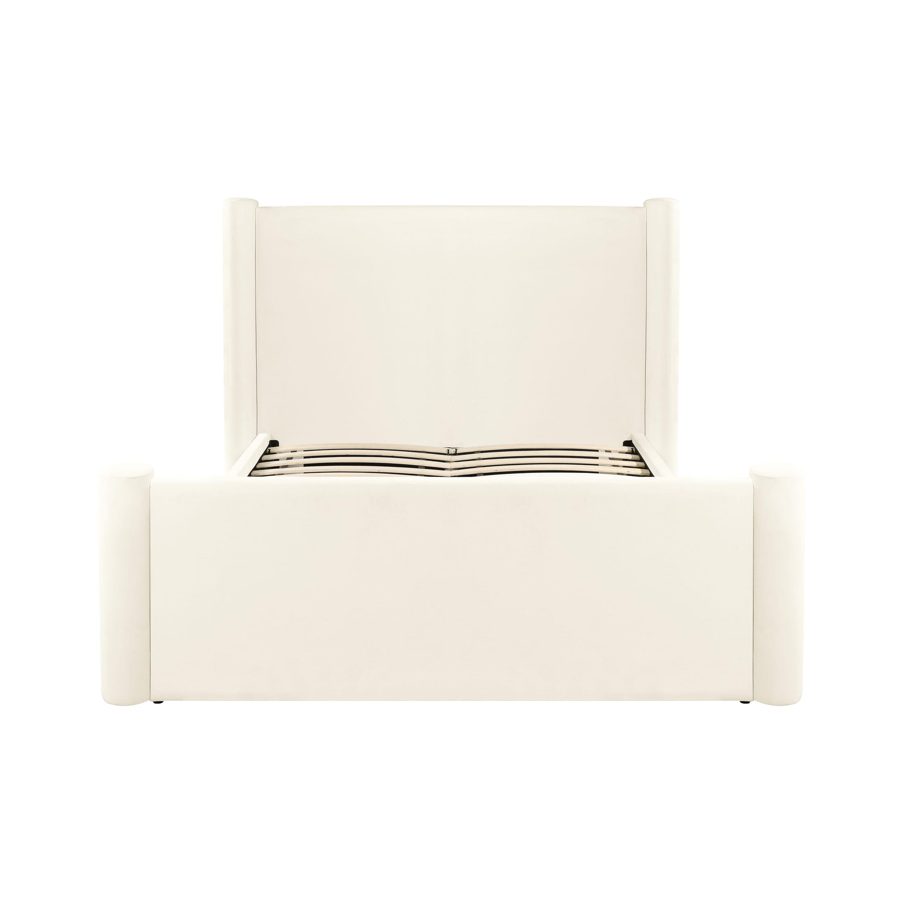 Athara Cream Velvet Bed
