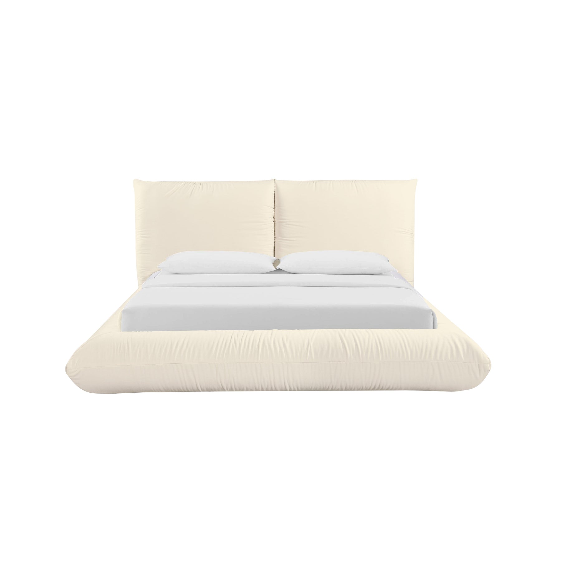 Romp Cream Upcycled Performance Linen Bed