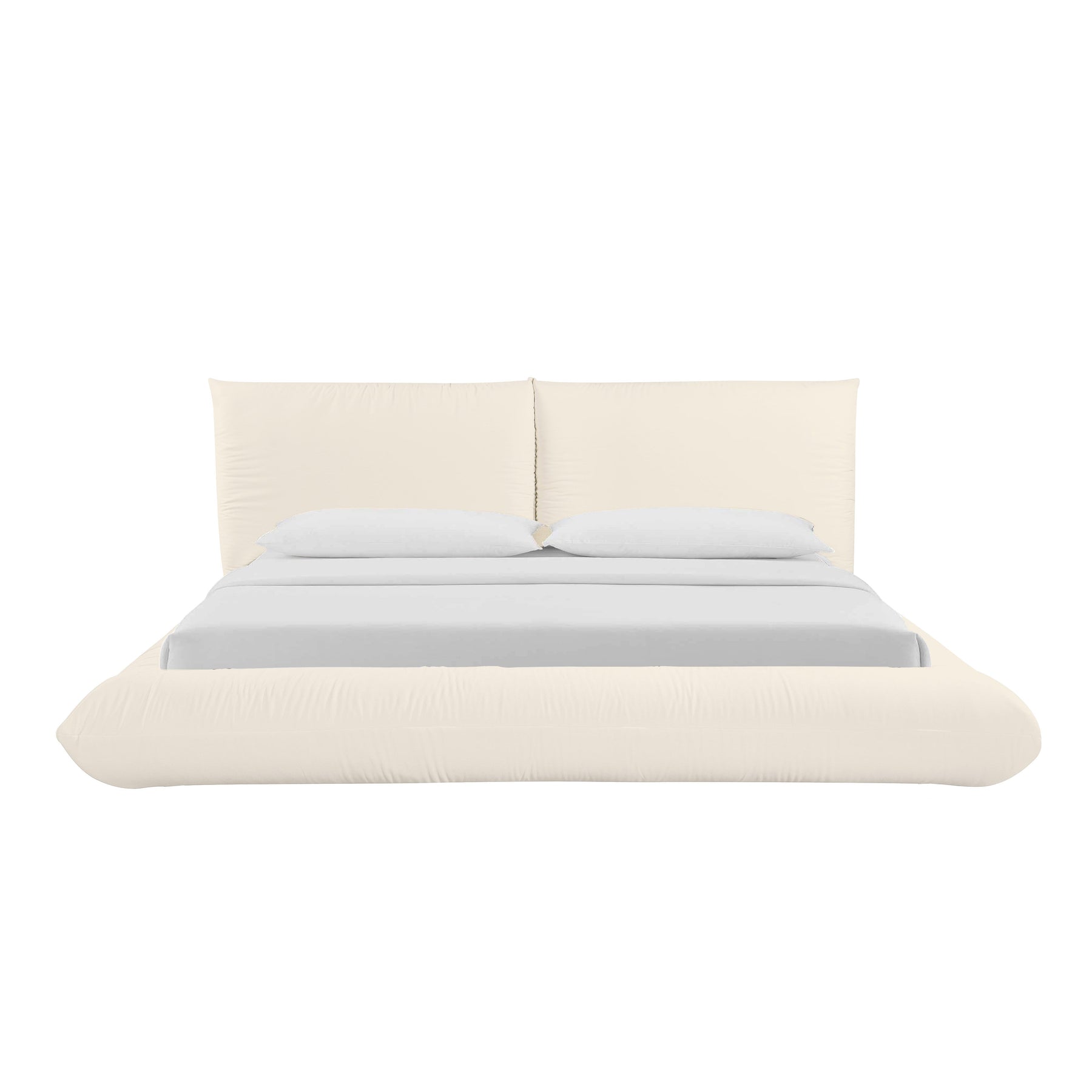 Romp Cream Upcycled Performance Linen Bed