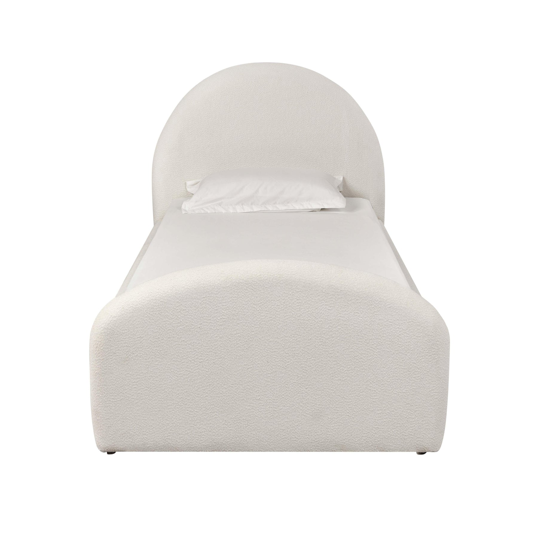 Moon Cream Performance Boucle Twin Bed