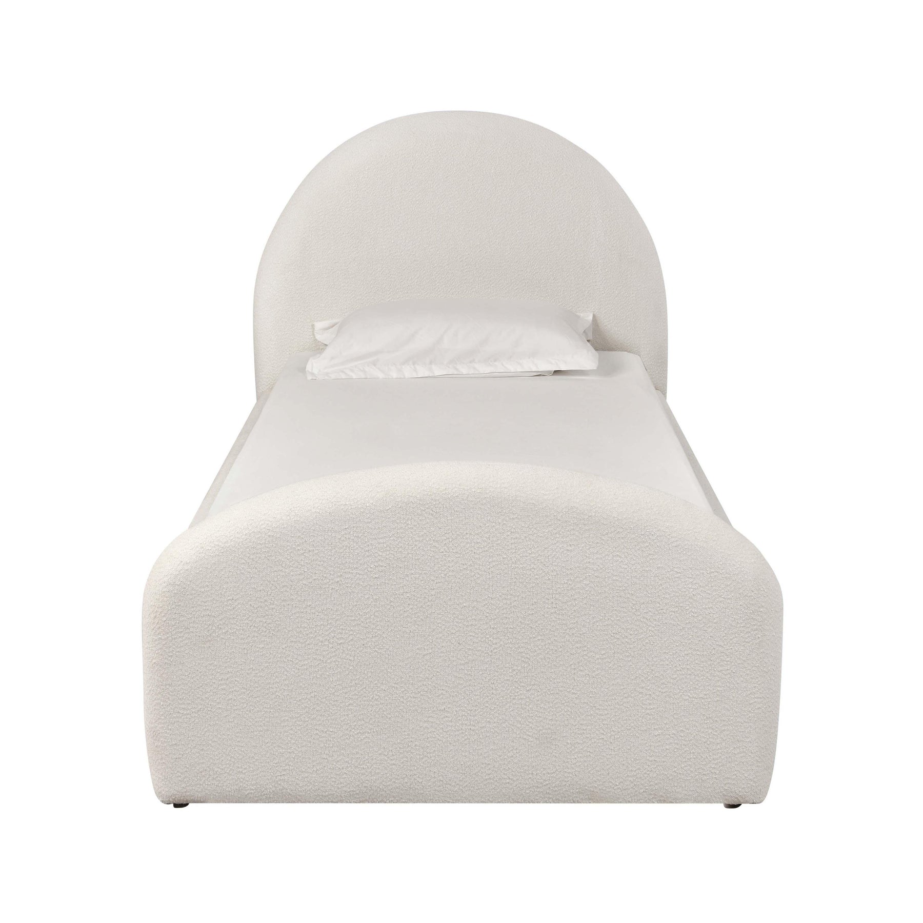 Moon Cream Performance Boucle Twin Trundle Bed