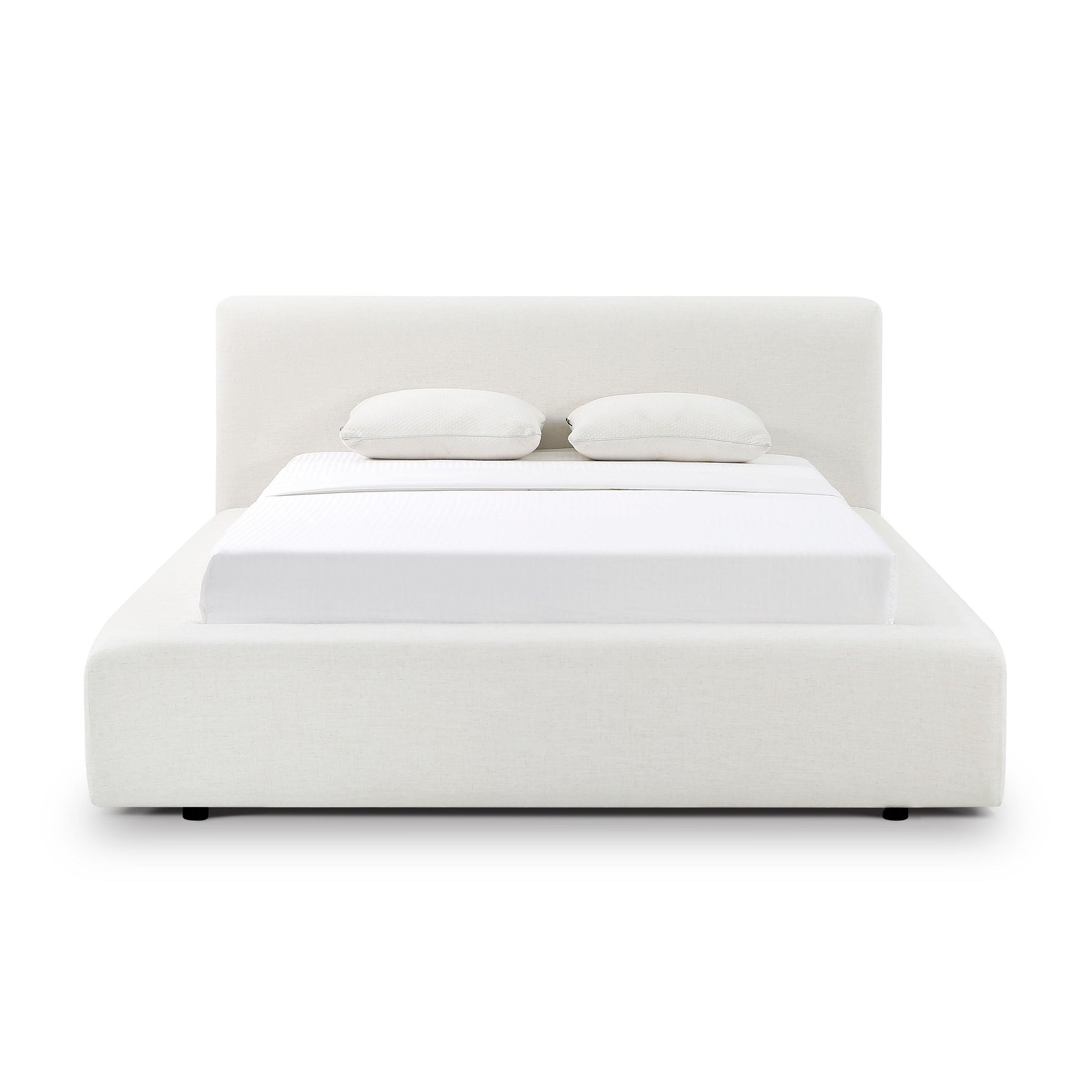 Meena Cream Upcycled Performance Linen Storage Bed