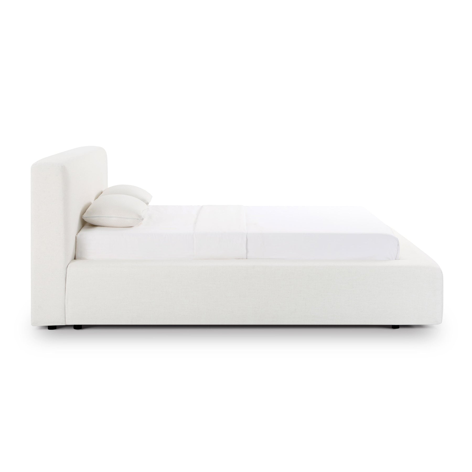 Meena Cream Upcycled Performance Linen Storage Bed