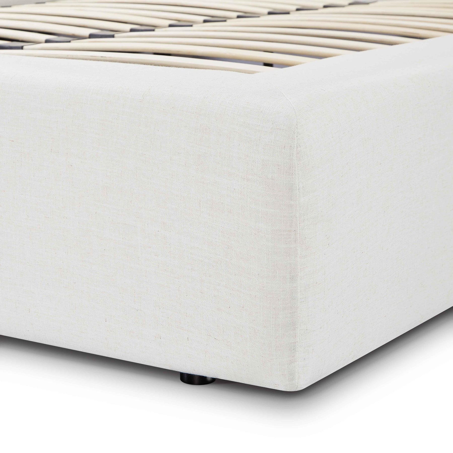 Meena Cream Upcycled Performance Linen Storage Bed
