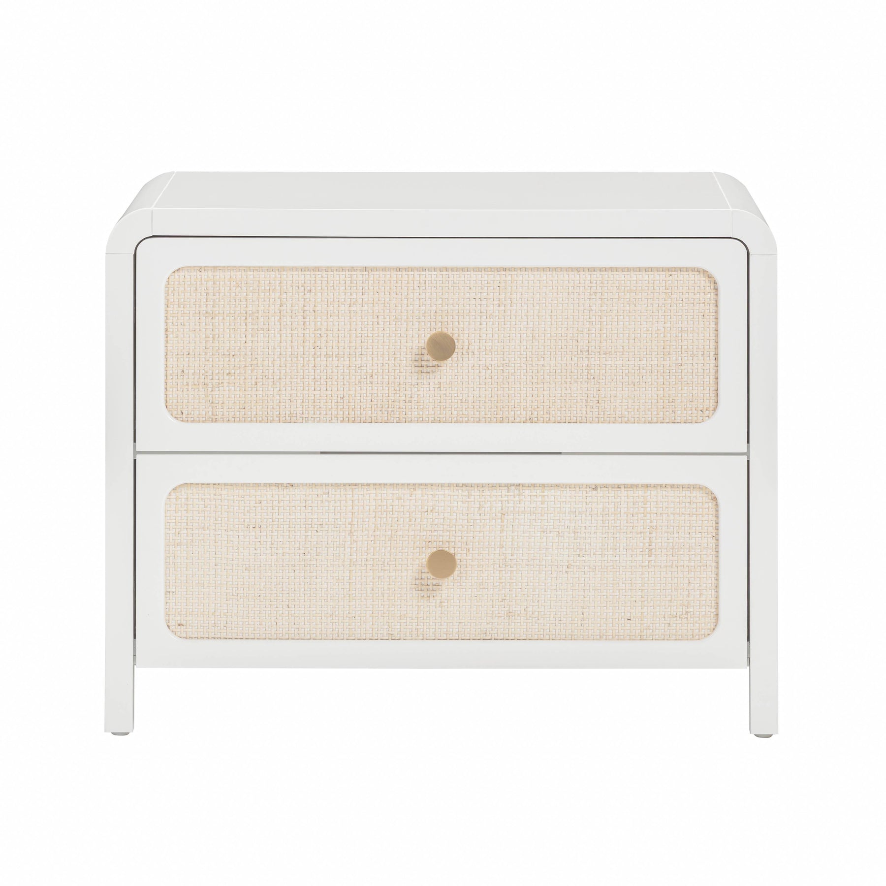 Patty 28" Rattan 2 Drawer Nightstand