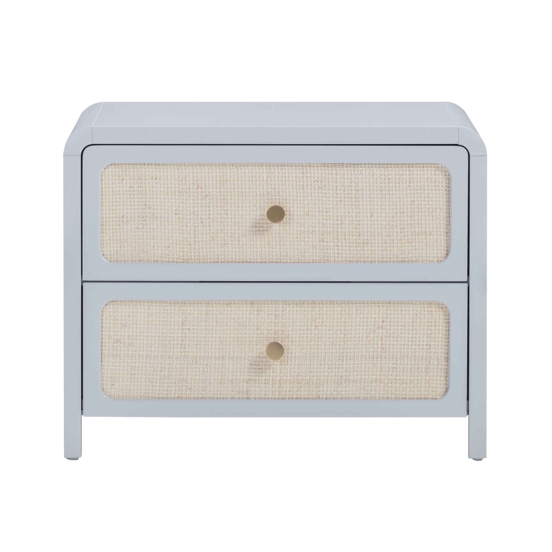 Patty 28" Rattan 2 Drawer Nightstand