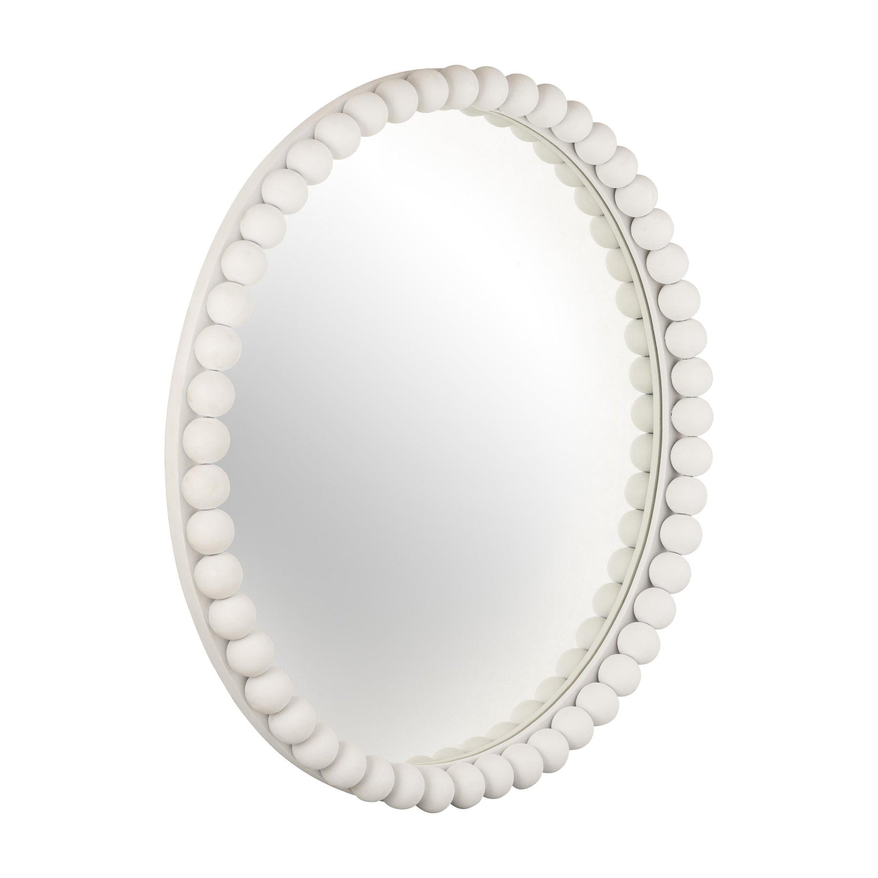 Baria 30" Wooden Round Wall Mirror