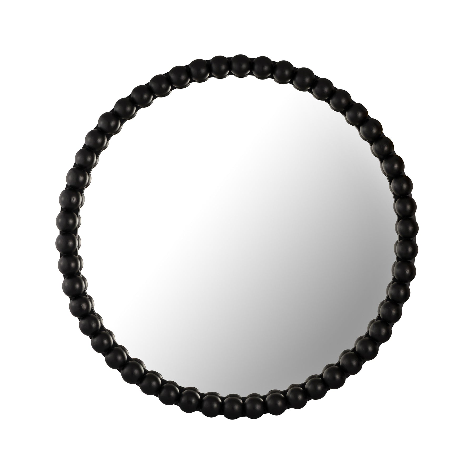 Baria 30" Wooden Round Wall Mirror