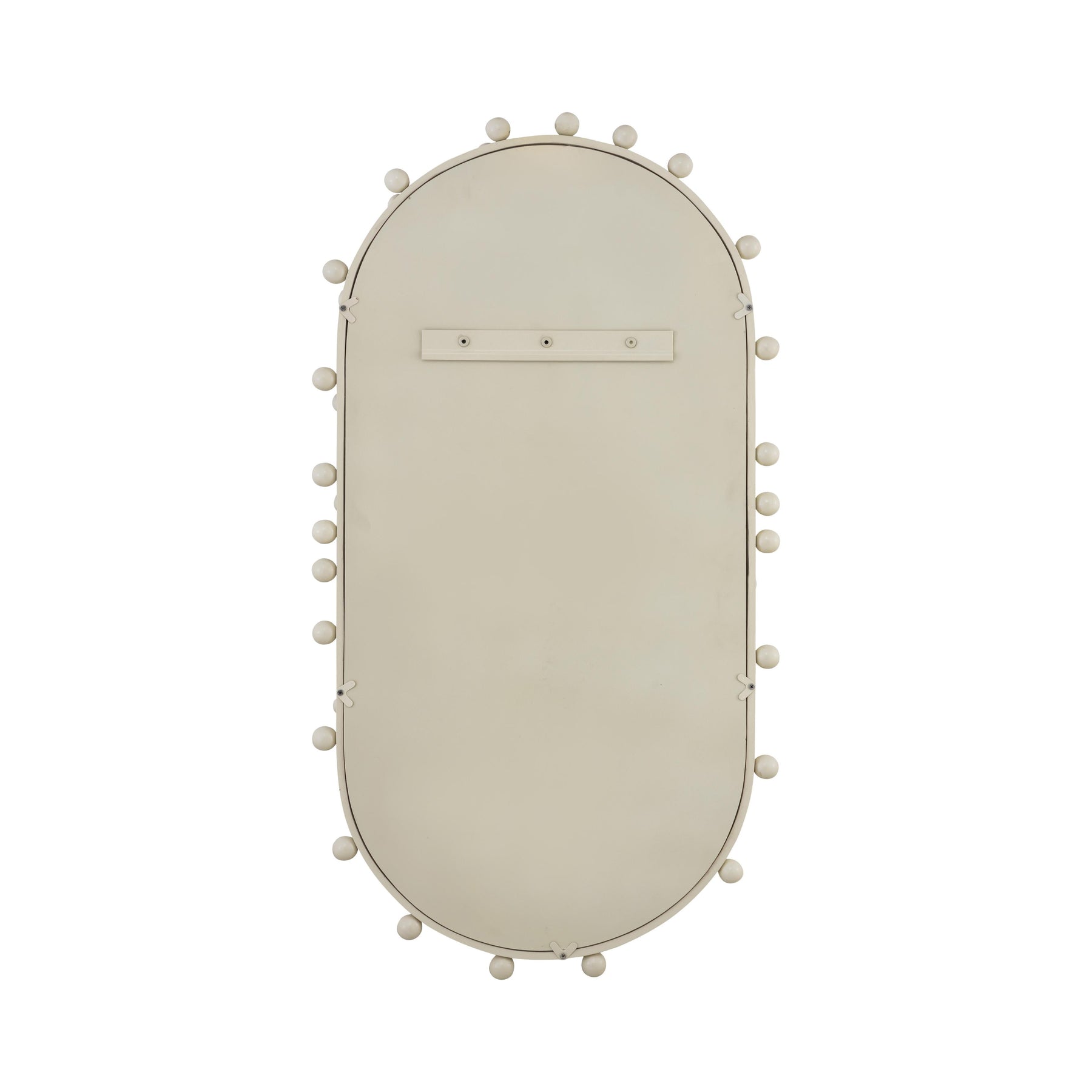 Bubbles Ivory Oval Wall Mirror (17"X31.5"-22.6"X42")