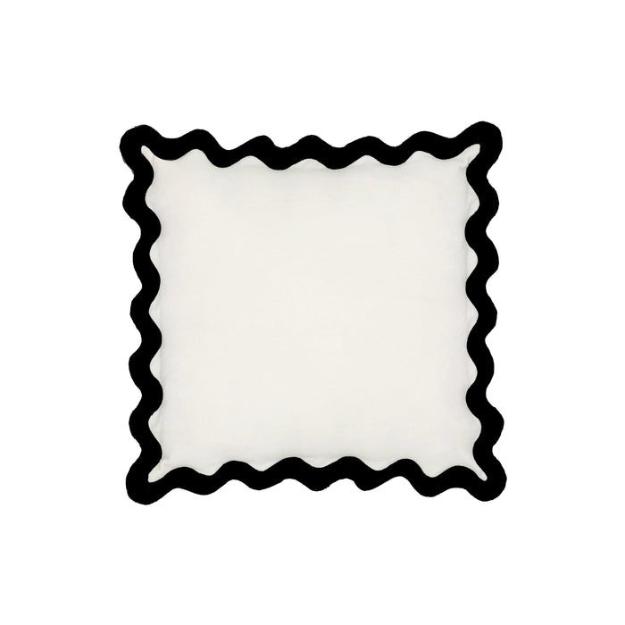 Scalloped Edge 24" Square Throw Pillow Cover