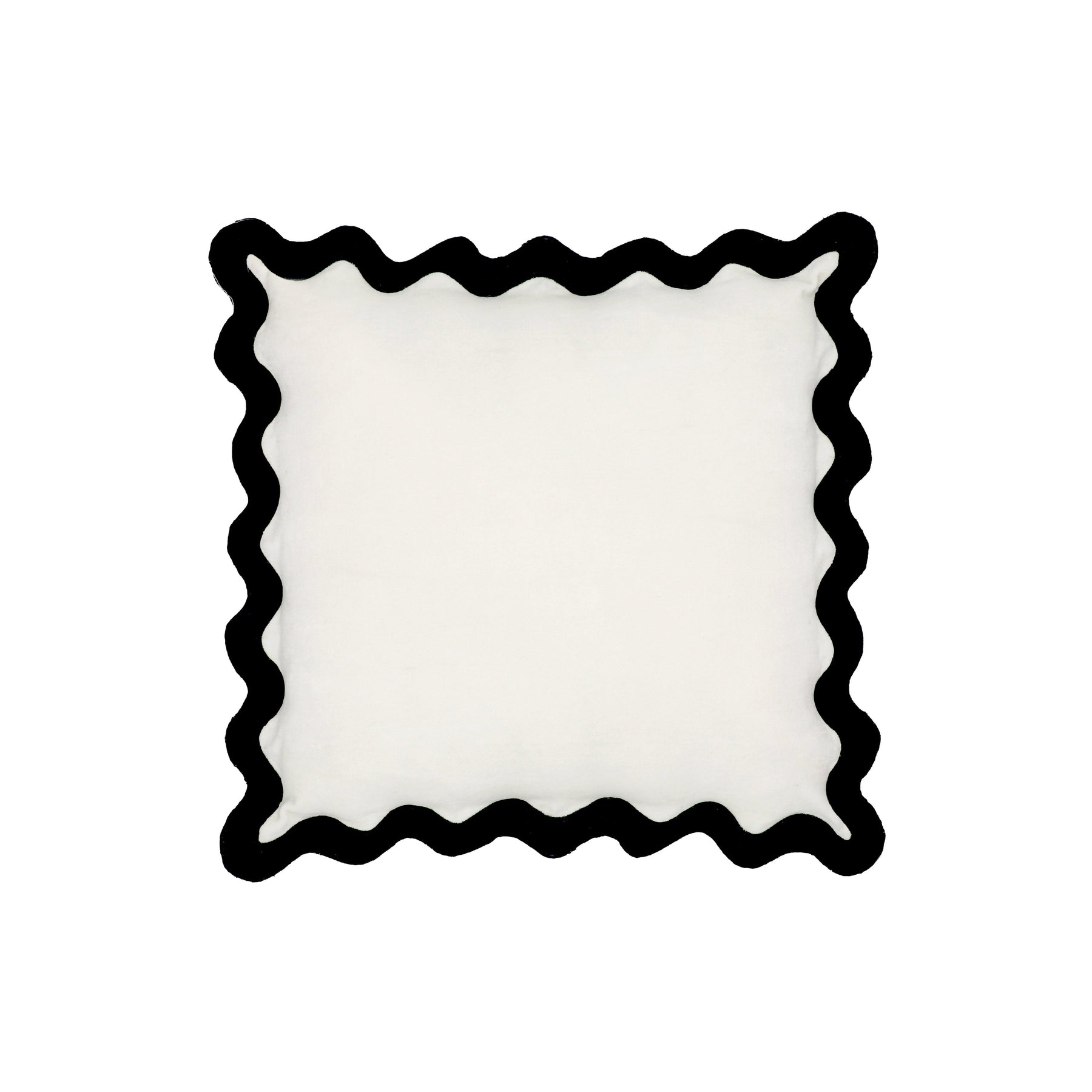 Scalloped Edge 24" Square Throw Pillow Cover