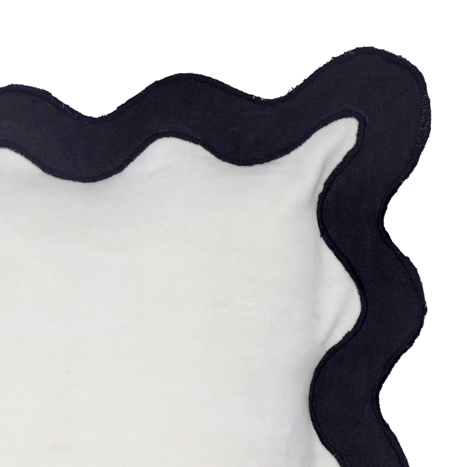 Scalloped Edge 24" Square Throw Pillow Cover