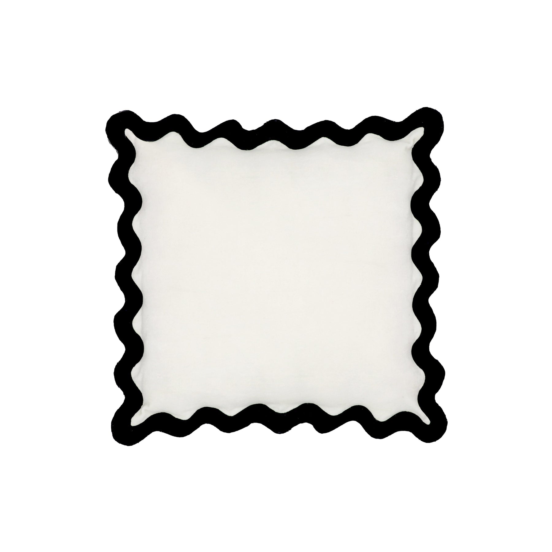 Scalloped Edge 24" Square Throw Pillow Cover