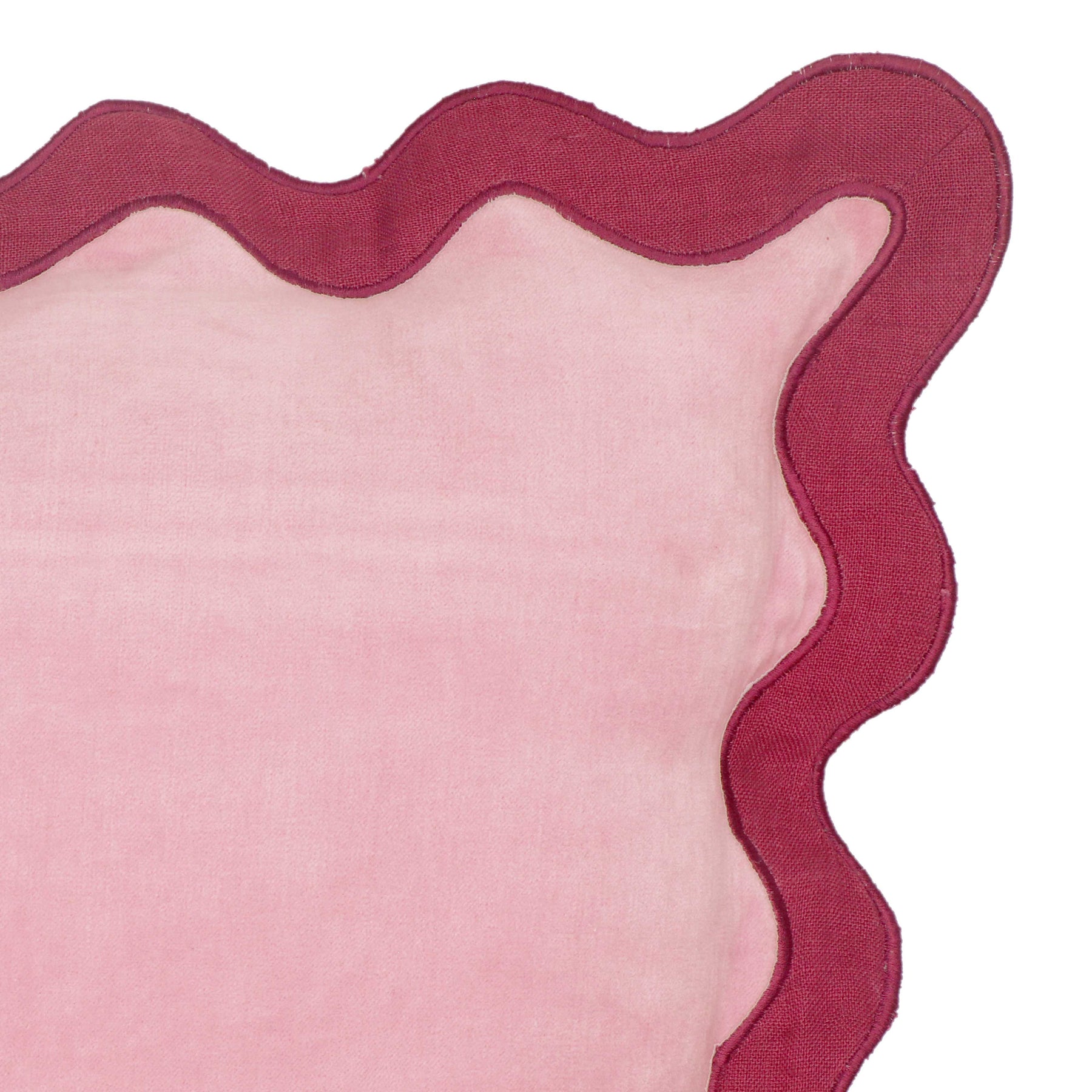 Scalloped Edge 24" Square Throw Pillow Cover