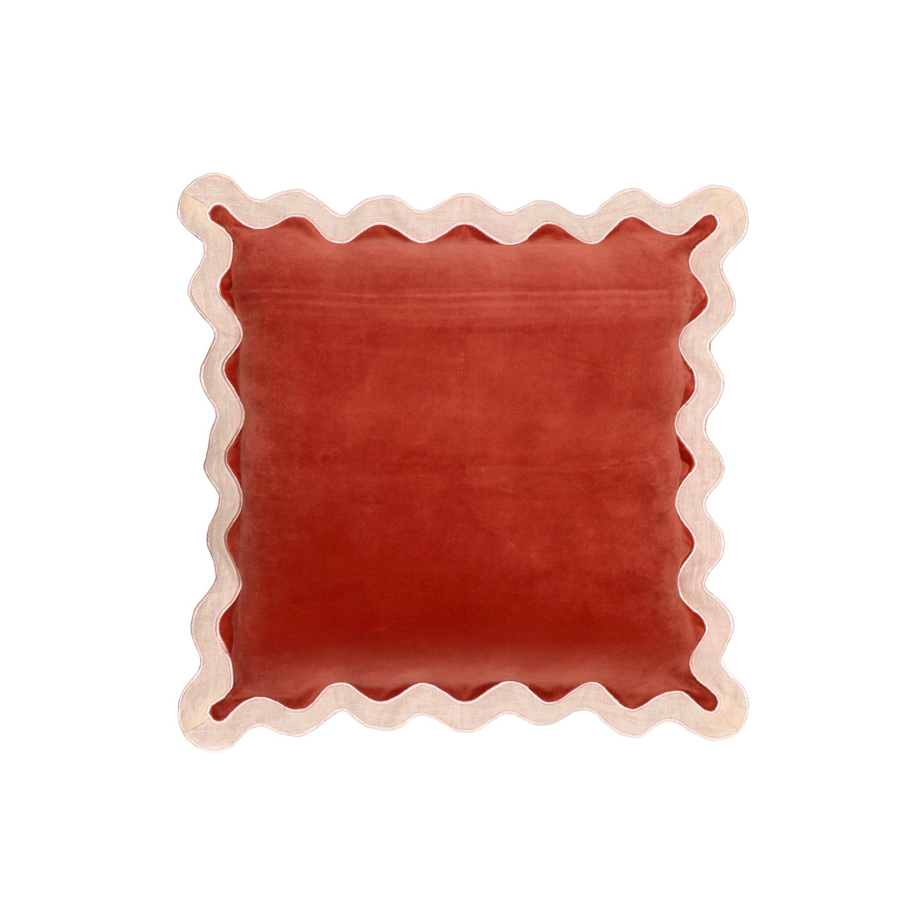 Scalloped Edge 24" Square Throw Pillow Cover