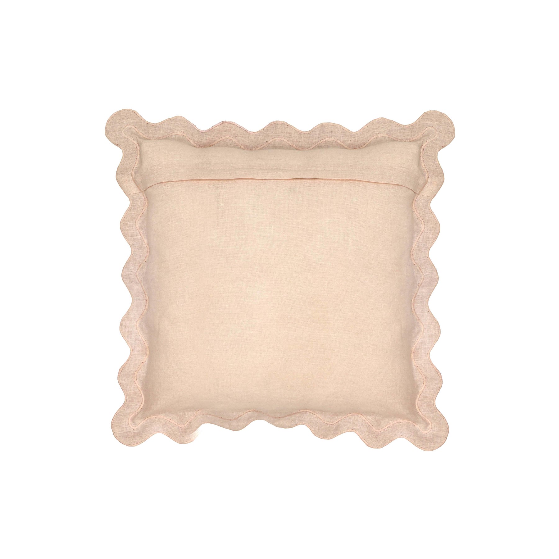 Scalloped Edge 24" Square Throw Pillow Cover