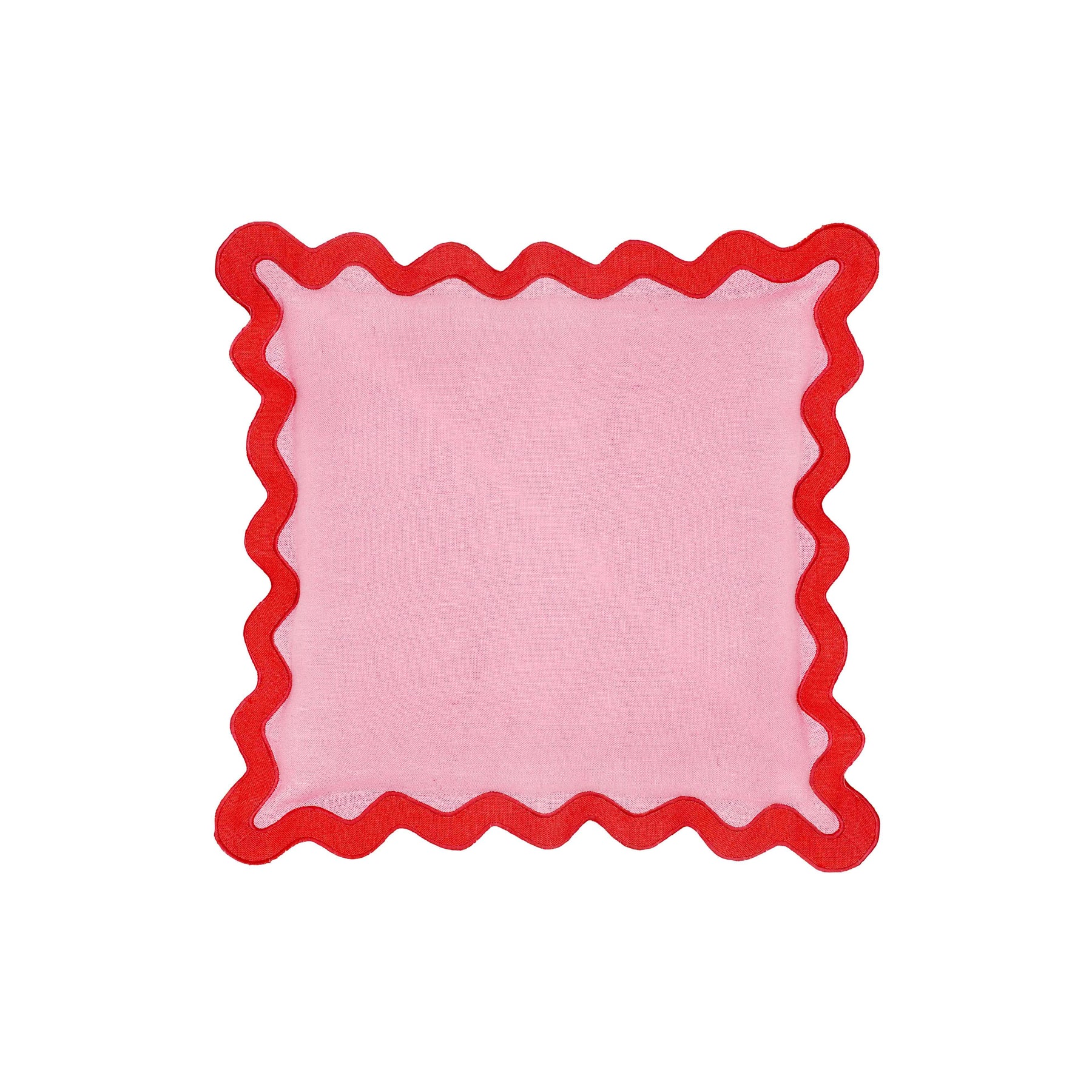 Scalloped Edge 24" Square Throw Pillow Cover