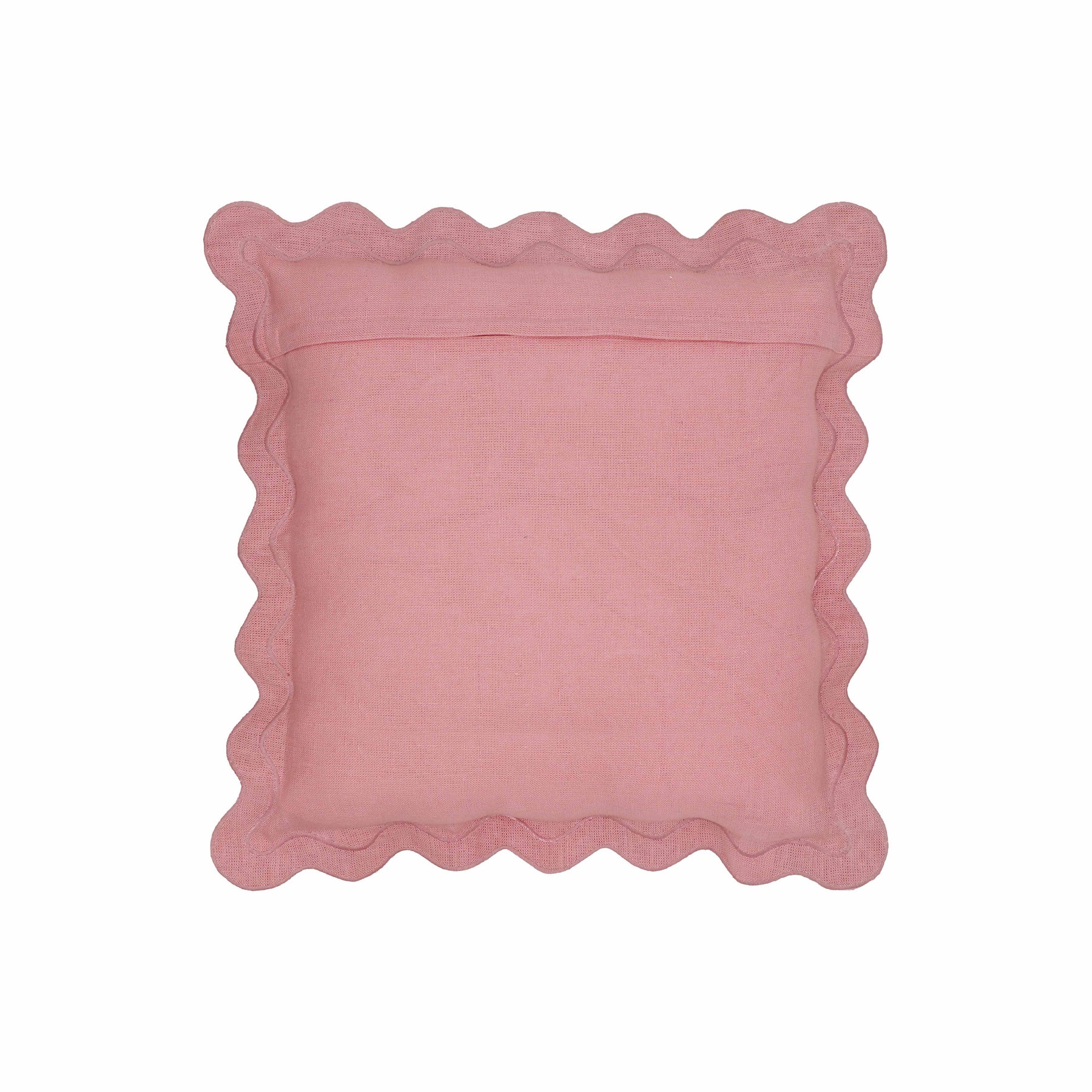 Scalloped Edge 24" Square Throw Pillow Cover