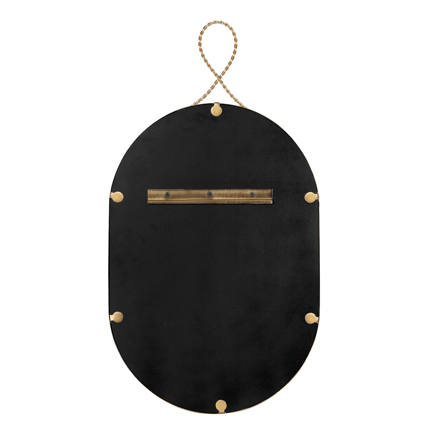 Ravina 20"X38" Braided Brass Oval Wall Mirror