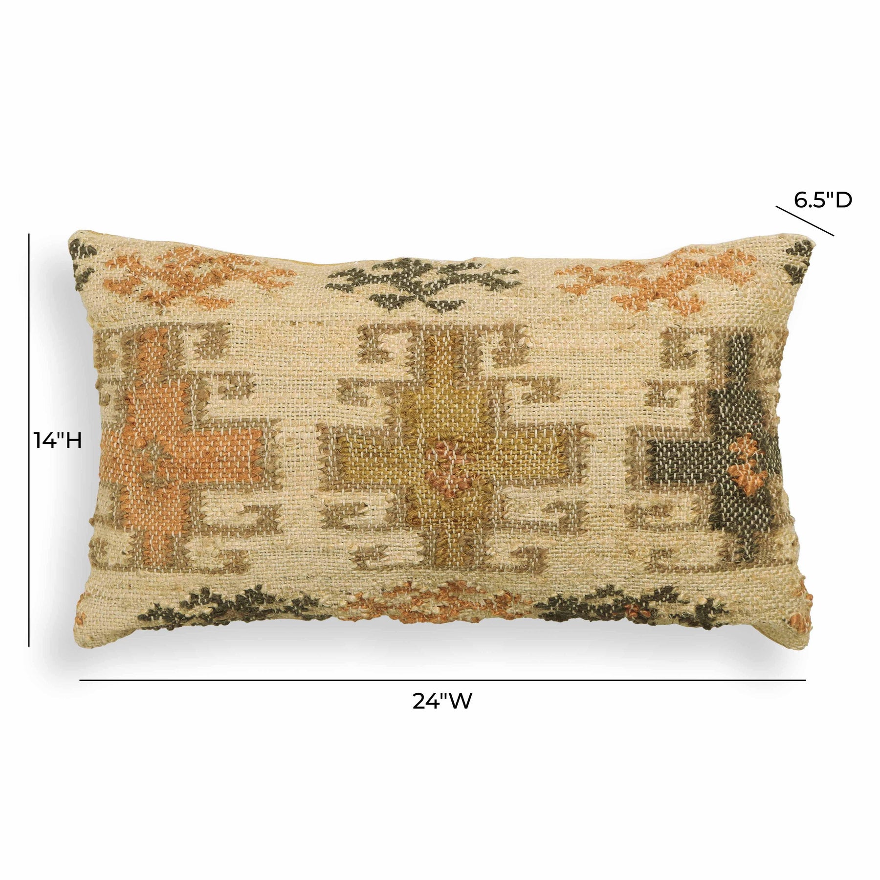 Sephine Cotton 24"X14" Rectangular Throw Pillow