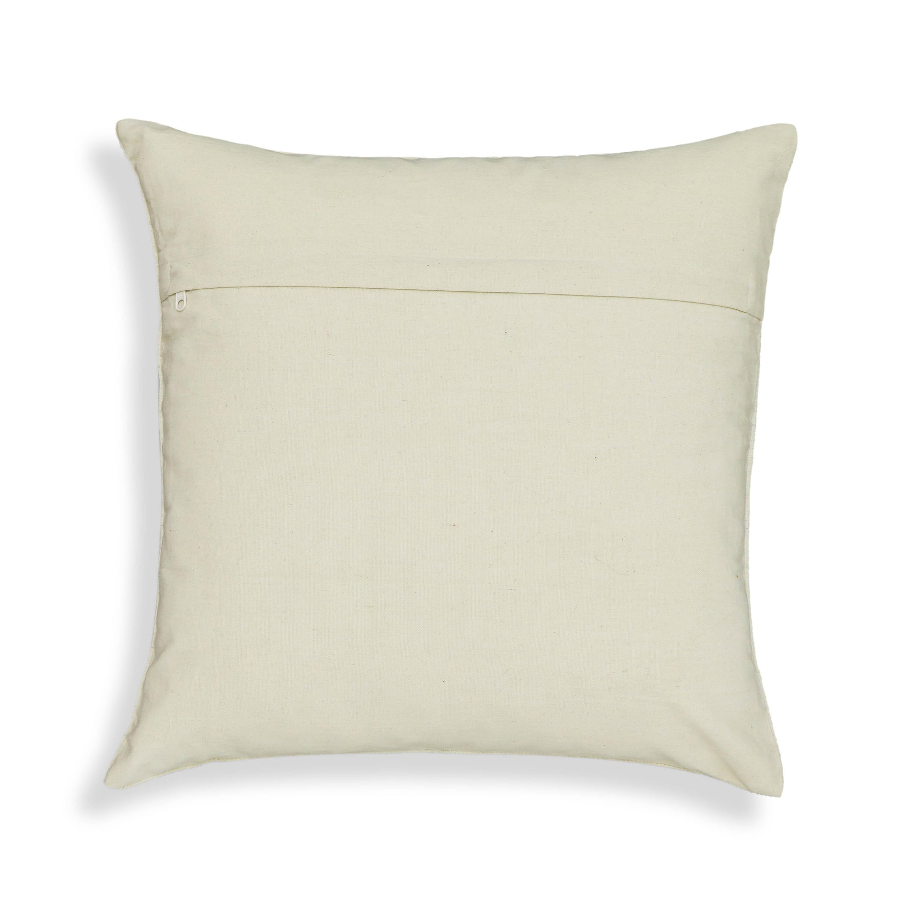 Aztec 20" Cream & Indigo Wool Square Throw Pillow Cover