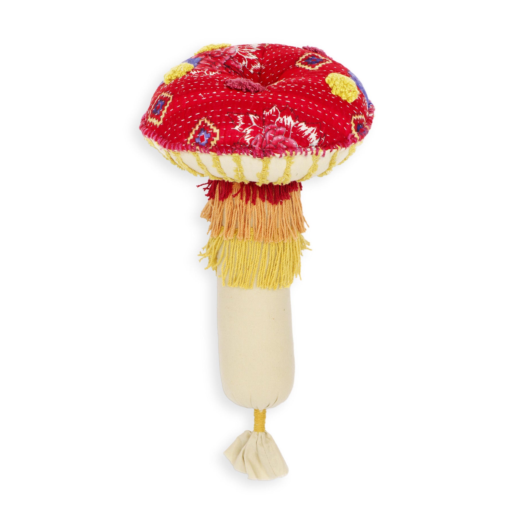 Mushroom 9"X15" Hand Sewn Throw Pillow