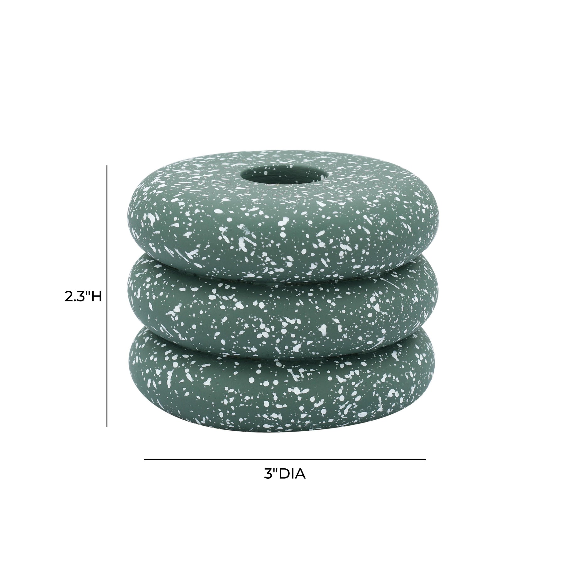 Gabby Speckled Stacked Candleholder