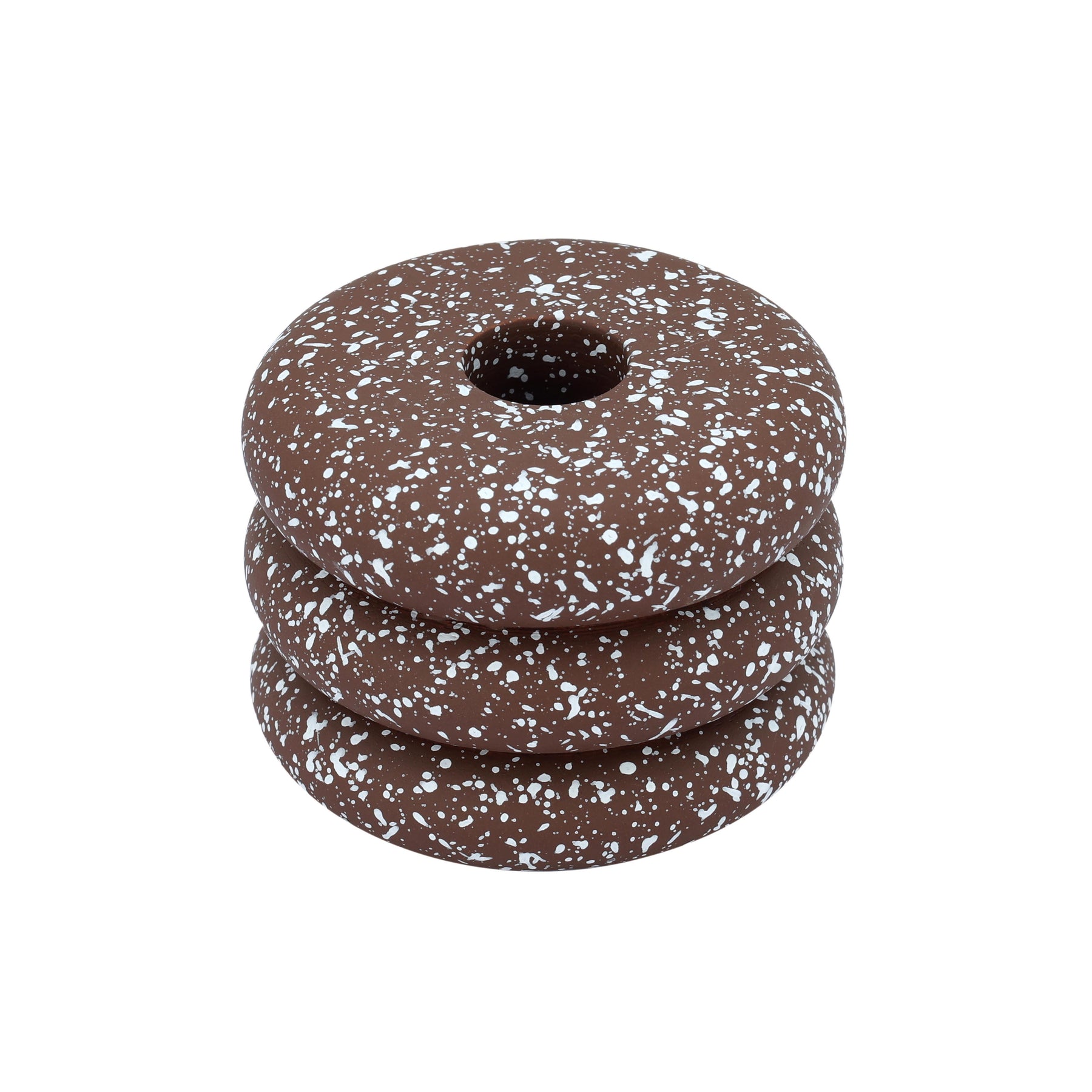 Gabby Speckled Stacked Candleholder