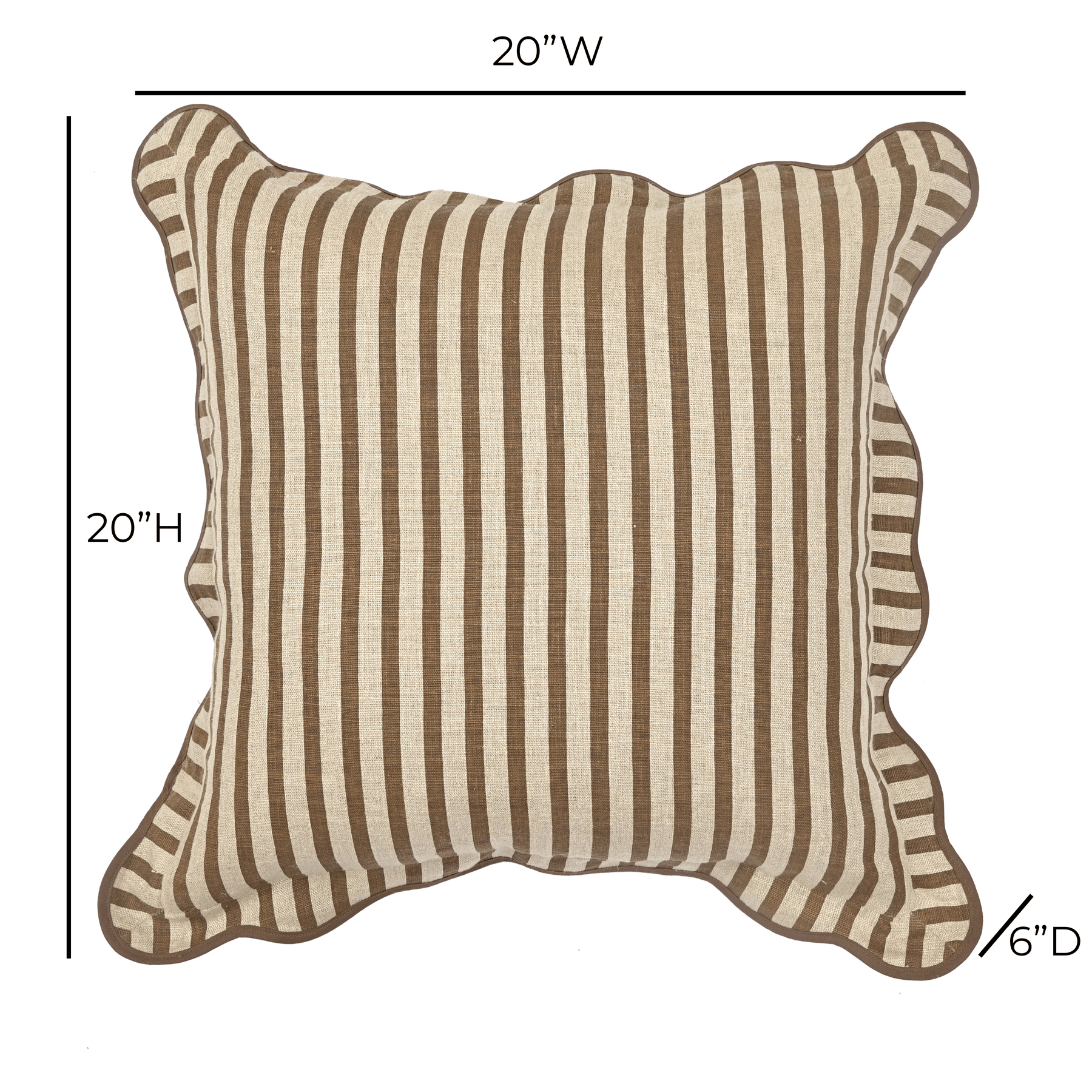 Striped 20" Linen Throw Pillow