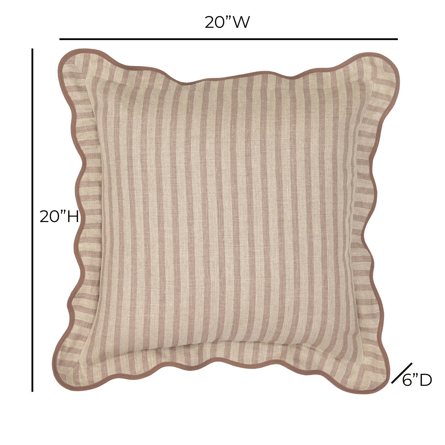 Striped 20" Linen Throw Pillow