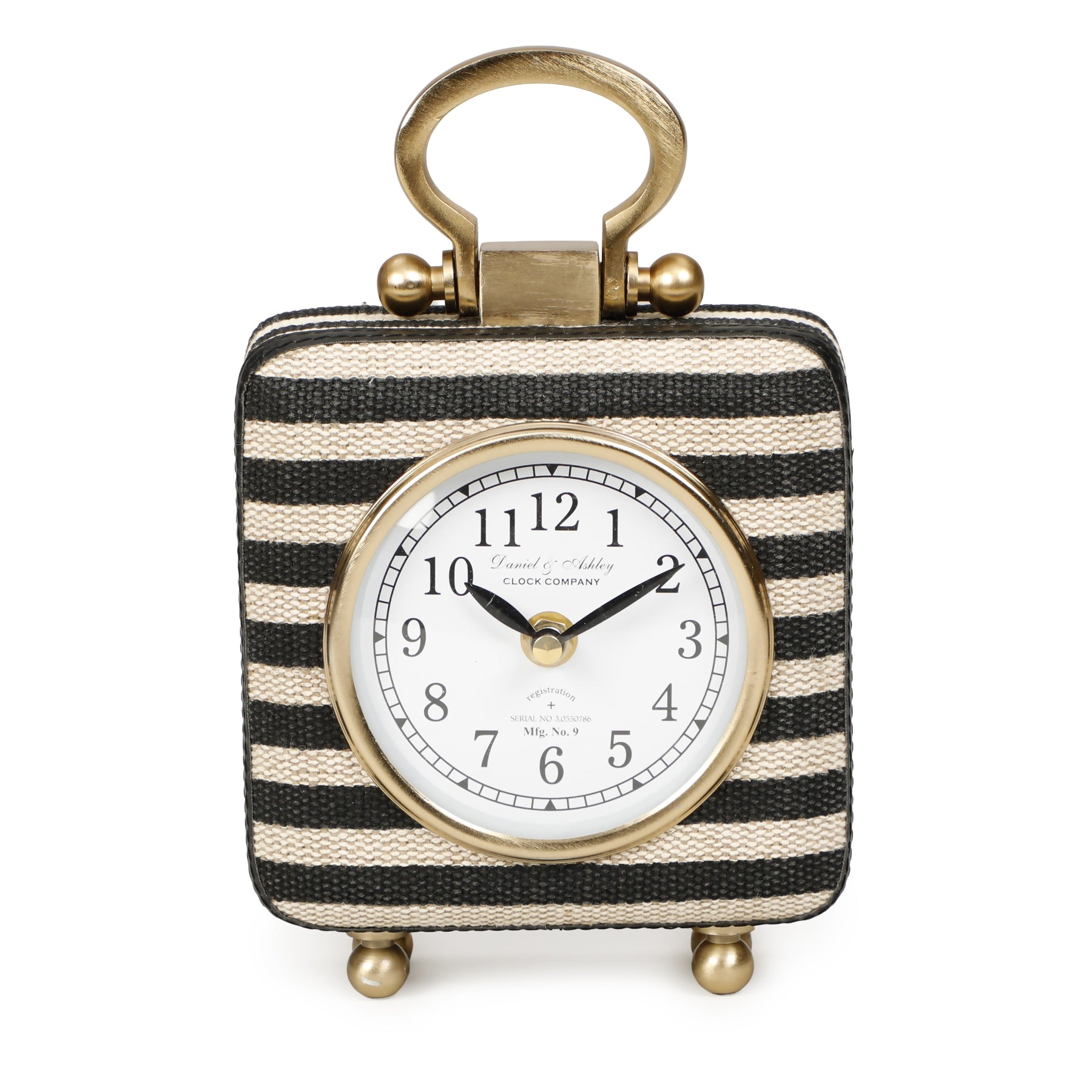 Mona Black Striped Contract-Grade Standing Accent Clock