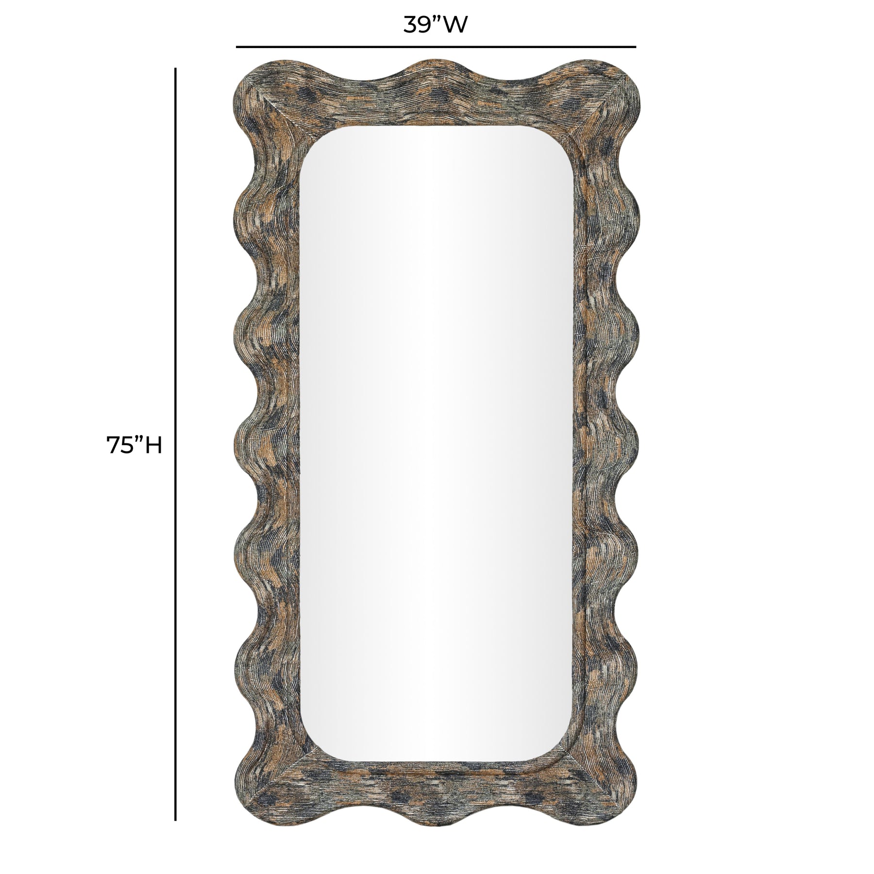 Charlene 39"X75" Squiggle Wall Mirror