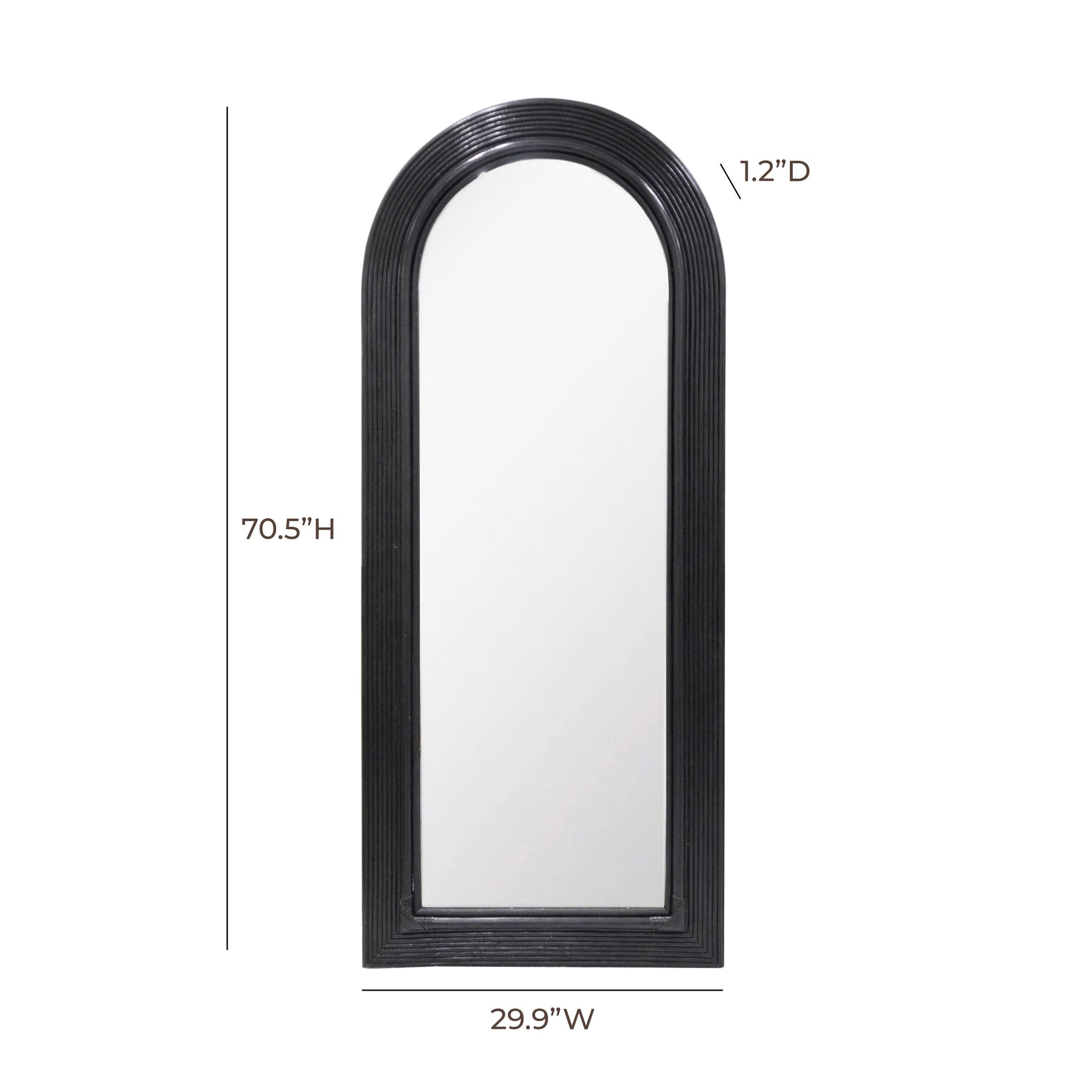 Tanya 70" Rattan Floor Mirror