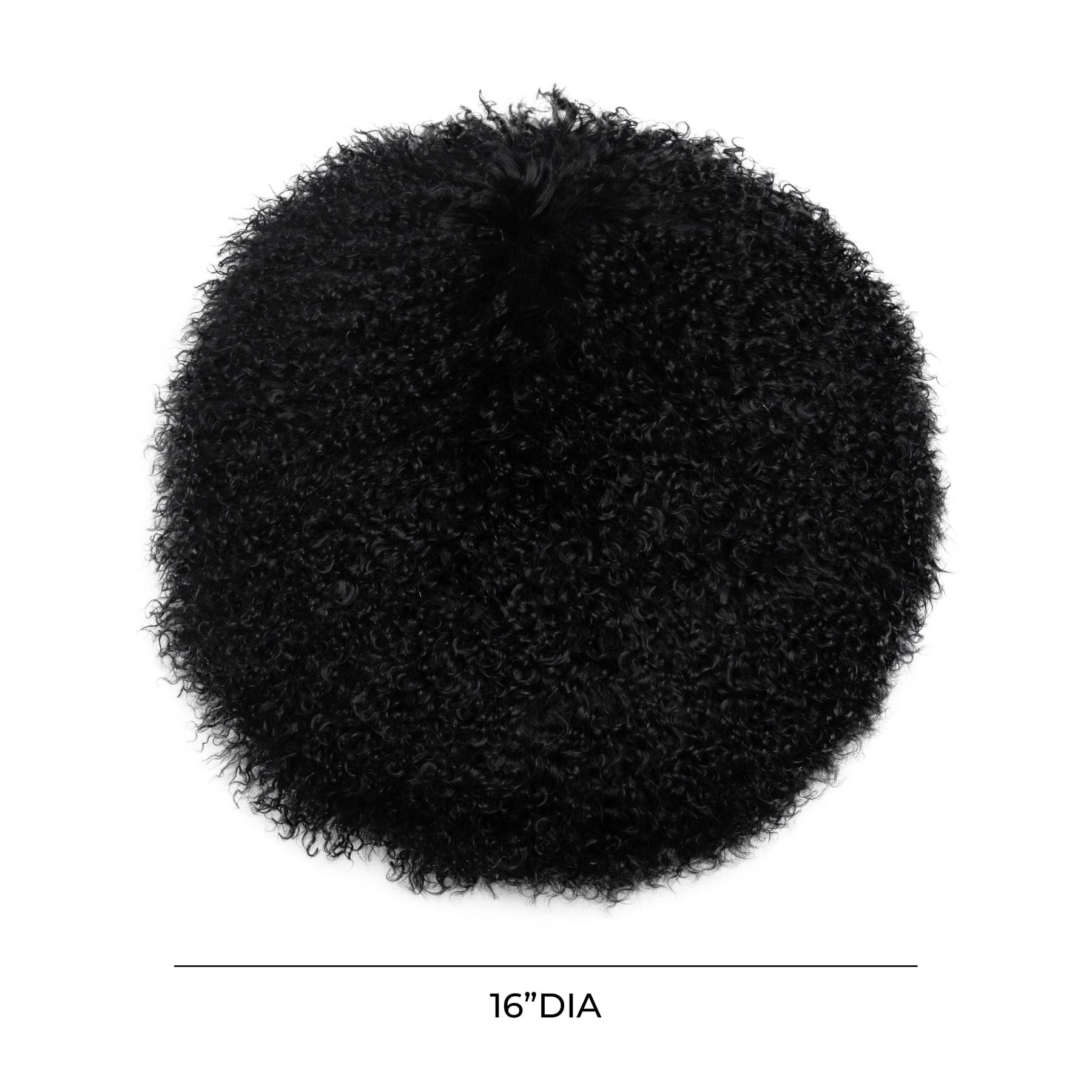 New Zealand 16" Sheepskin Round Throw Pillow