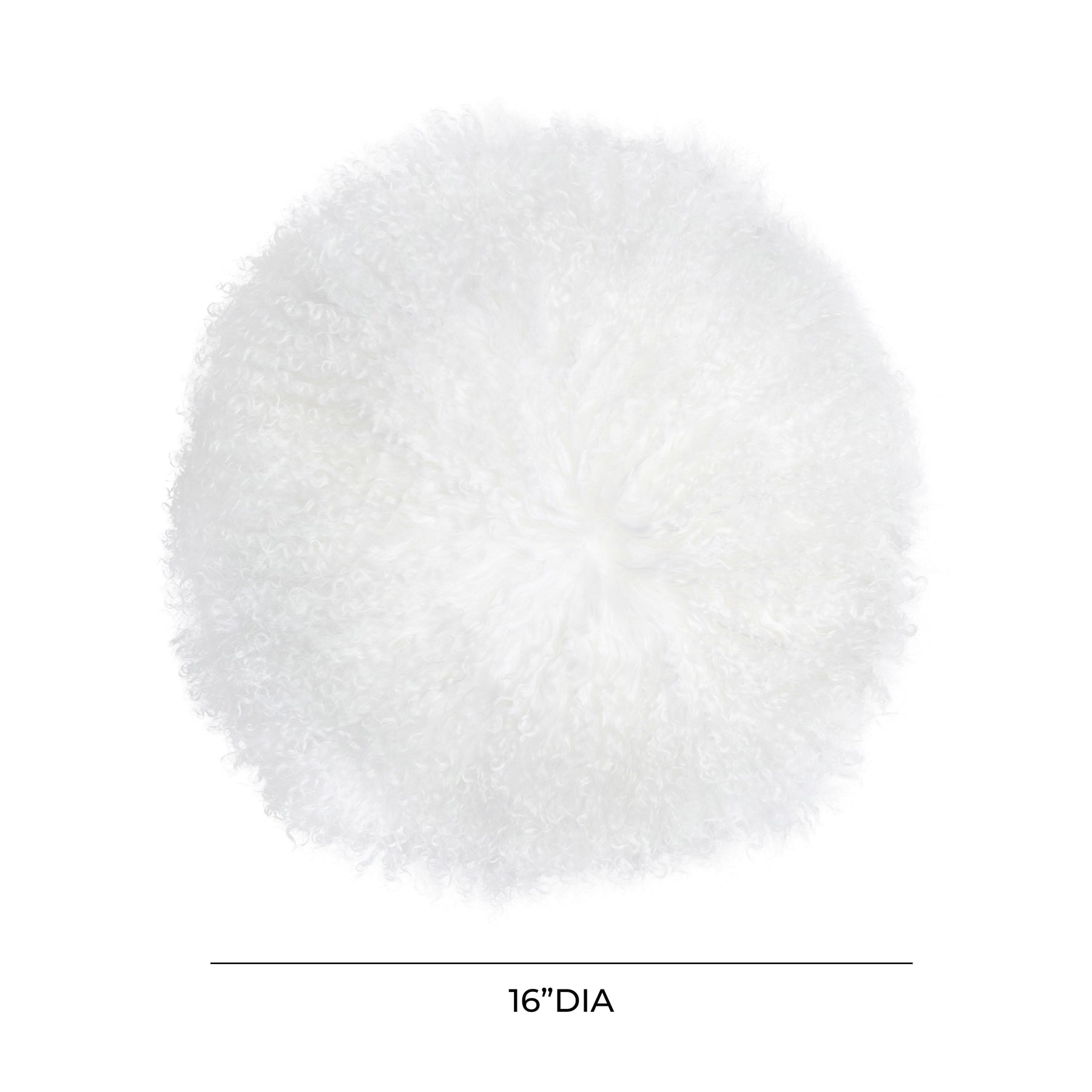 New Zealand 16" Sheepskin Round Throw Pillow