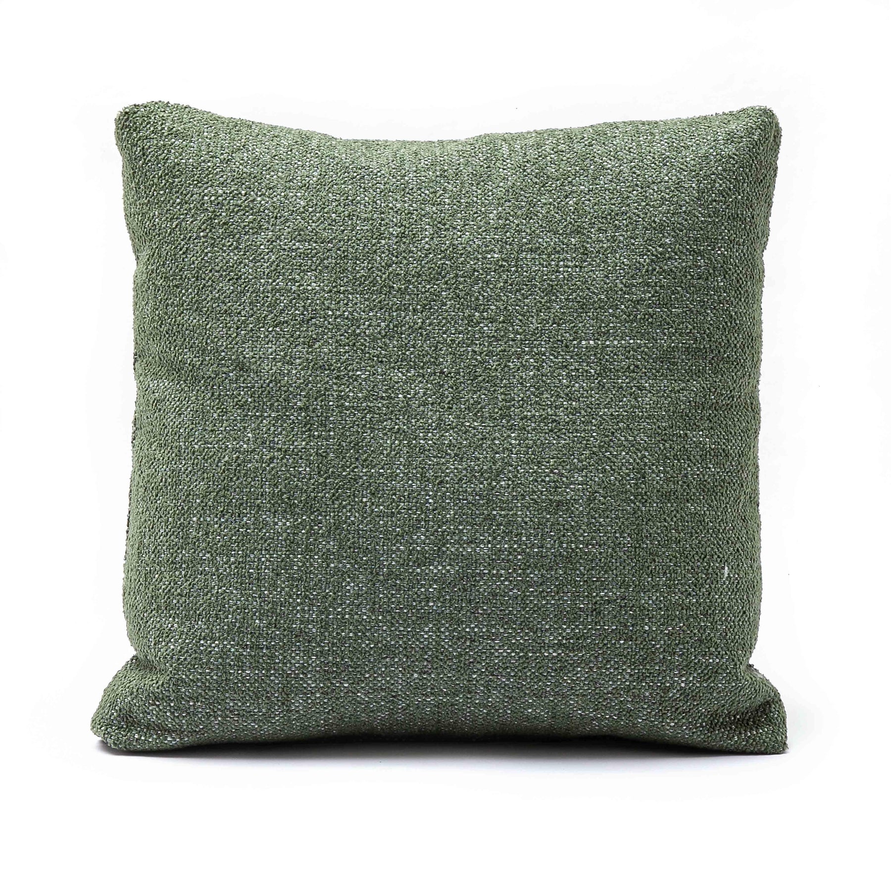 Malolo Green Basketweave Square Vegan-Down Throw Pillow Cover (16"-20")