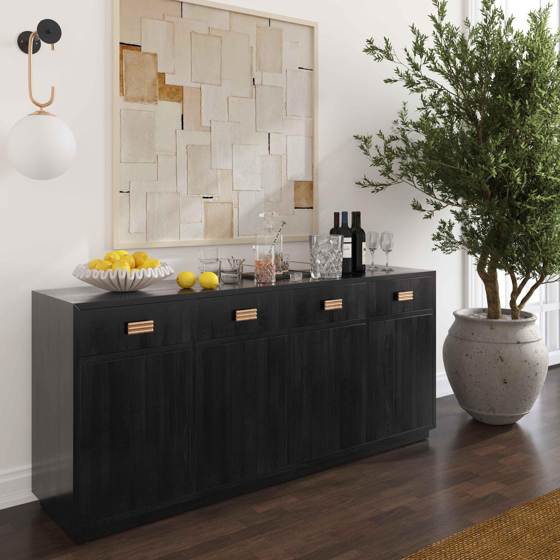 Aria 75" Oak Buffet