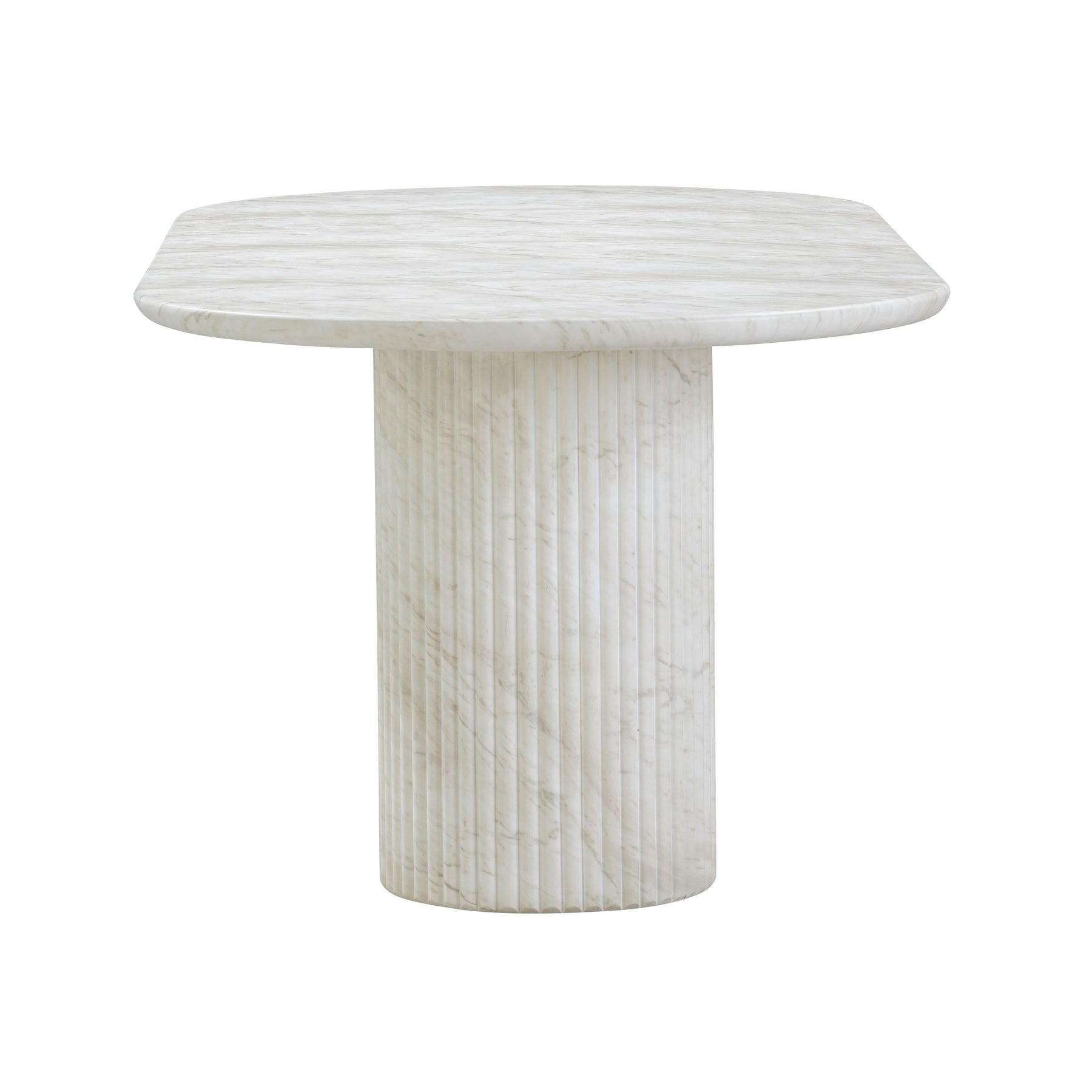 Brut 86" Concrete Patterned Indoor/Outdoor Oval Dining Table