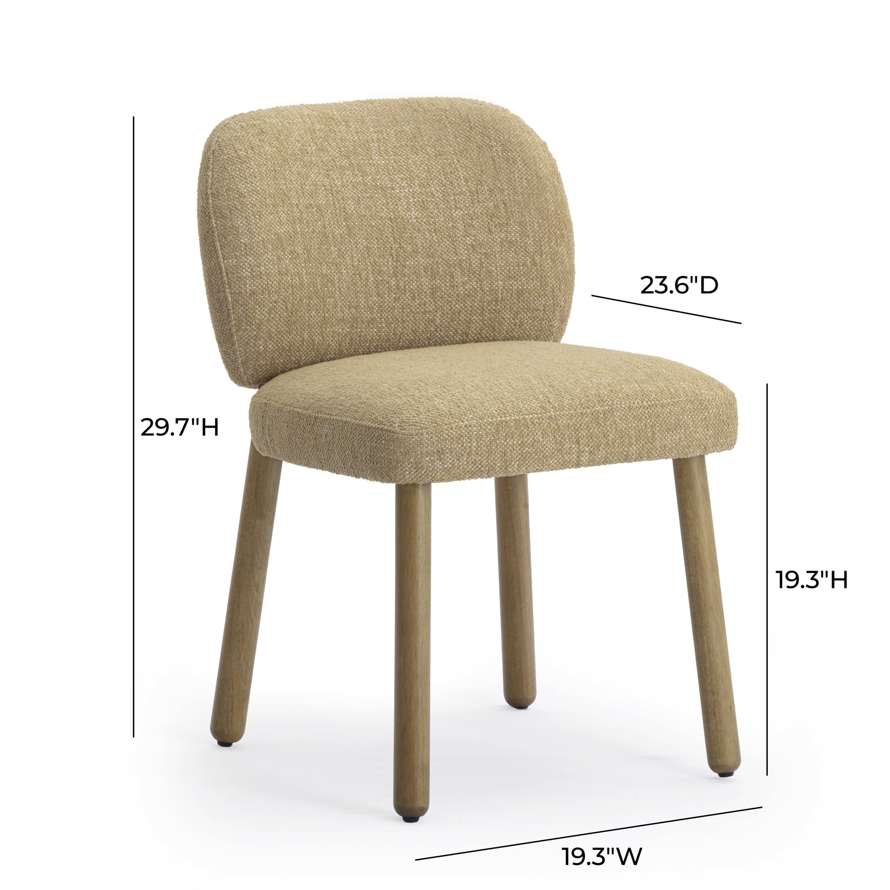 Foxy Textured Performance Fabric Dining Chair