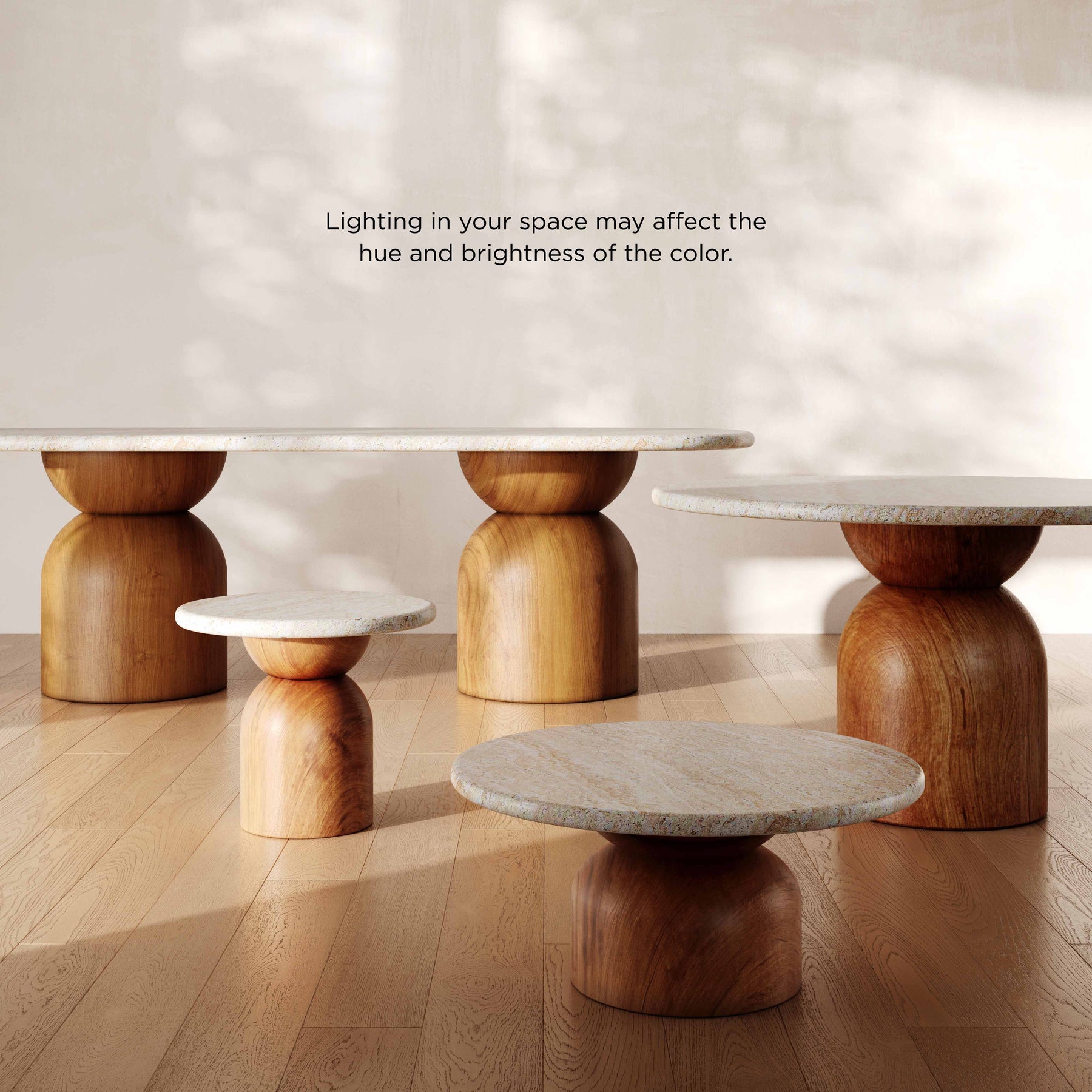 Cynthia 54" Faux Travertine Indoor/Outdoor Concrete Round Dining Table