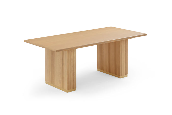 Chelsea 79" Natural Oak Wood Rectangular Dining Table