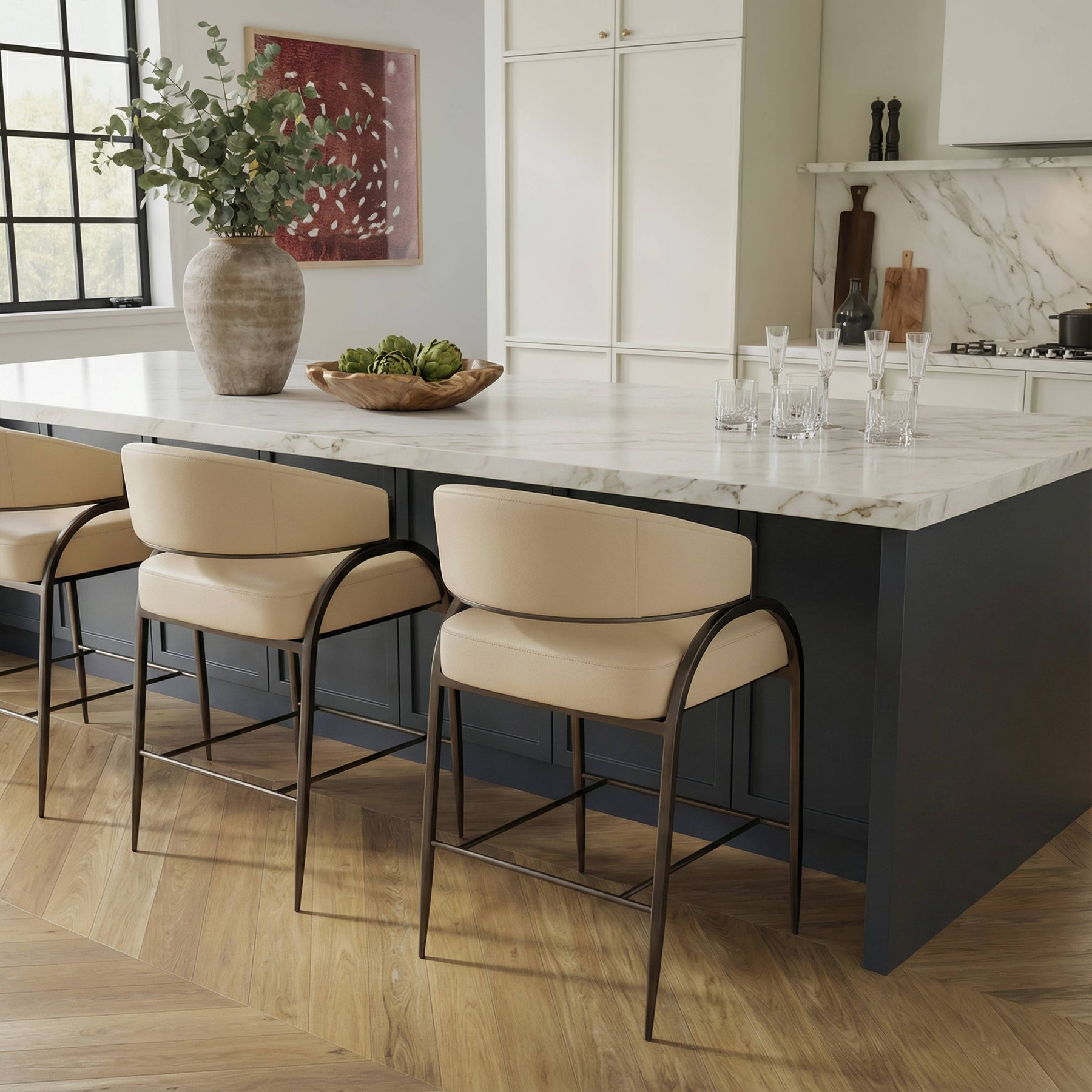 Tatum Performance Vegan Leather Counter Stool