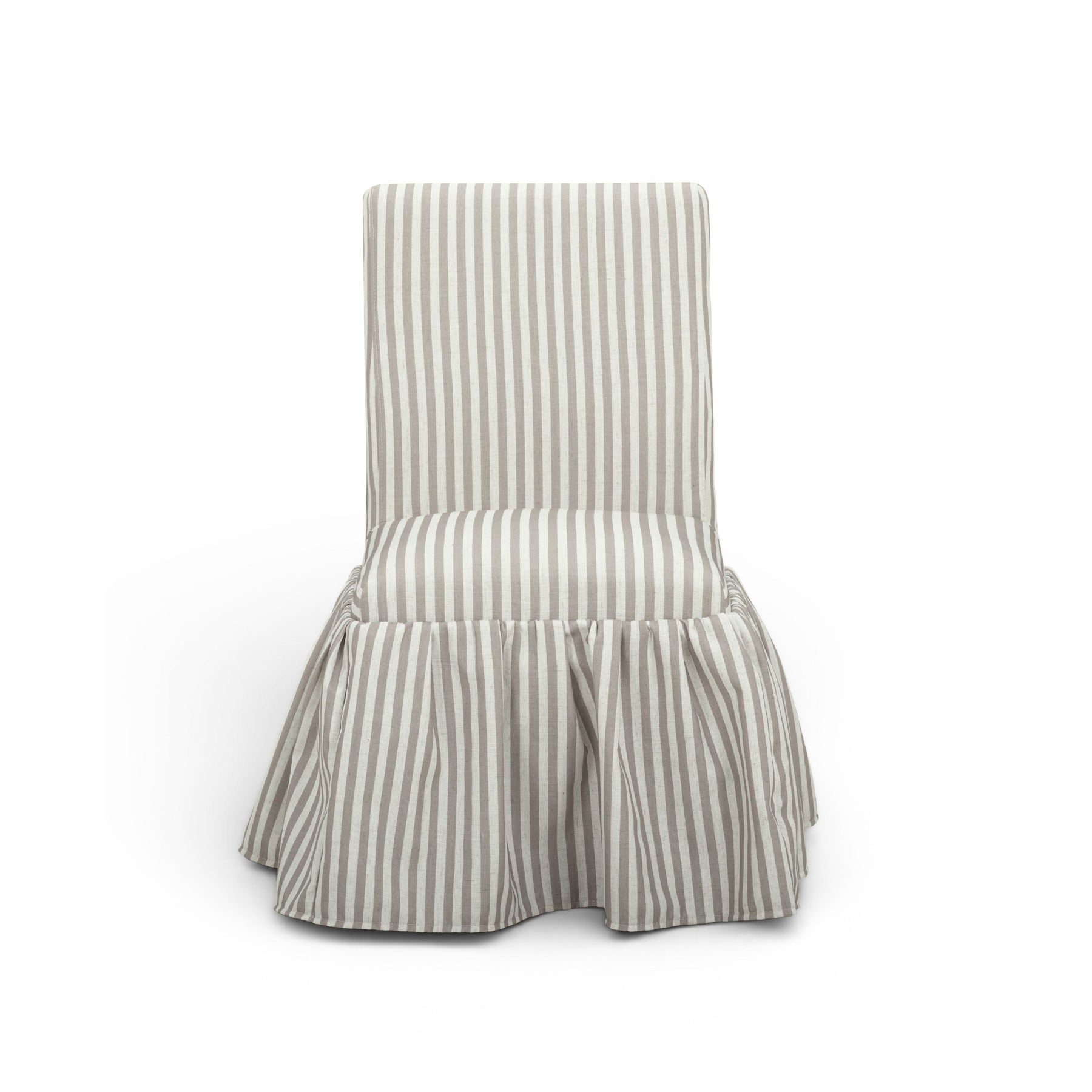 Gertrude Striped Performance Linen Skirted Dining Chair
