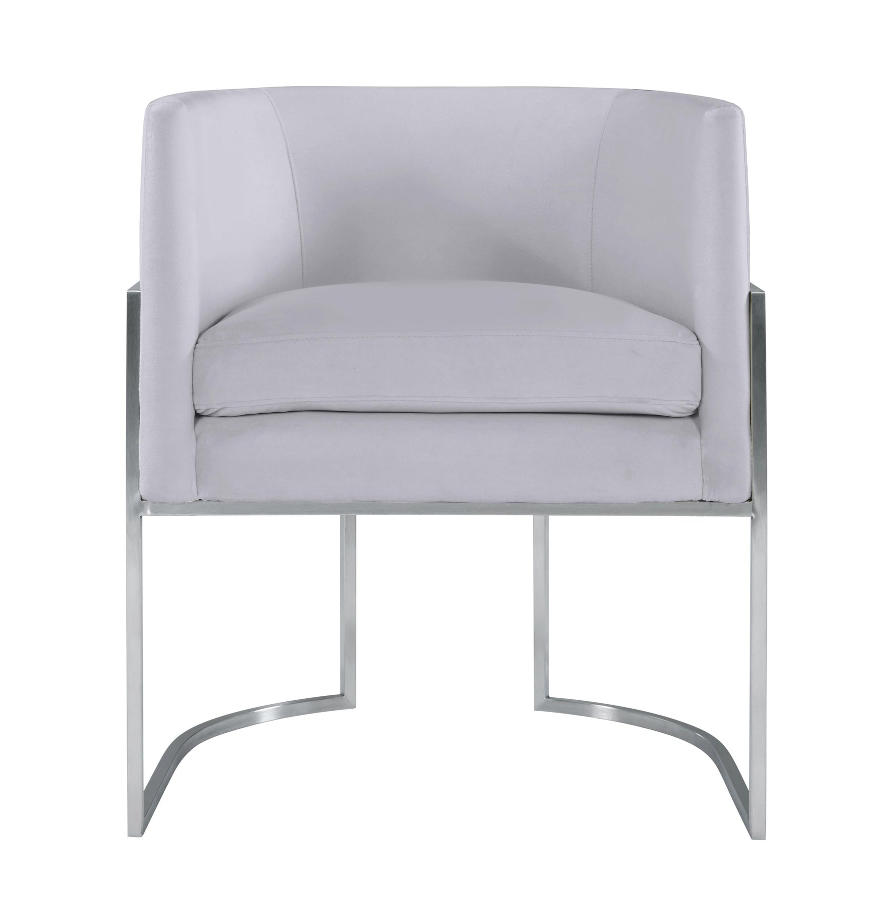 Giselle Performance Velvet Dining Chair with Silver Base