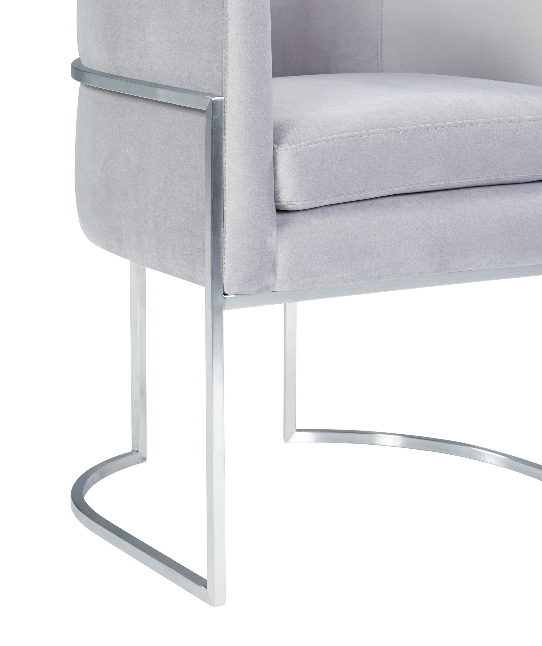 Giselle Performance Velvet Dining Chair with Silver Base