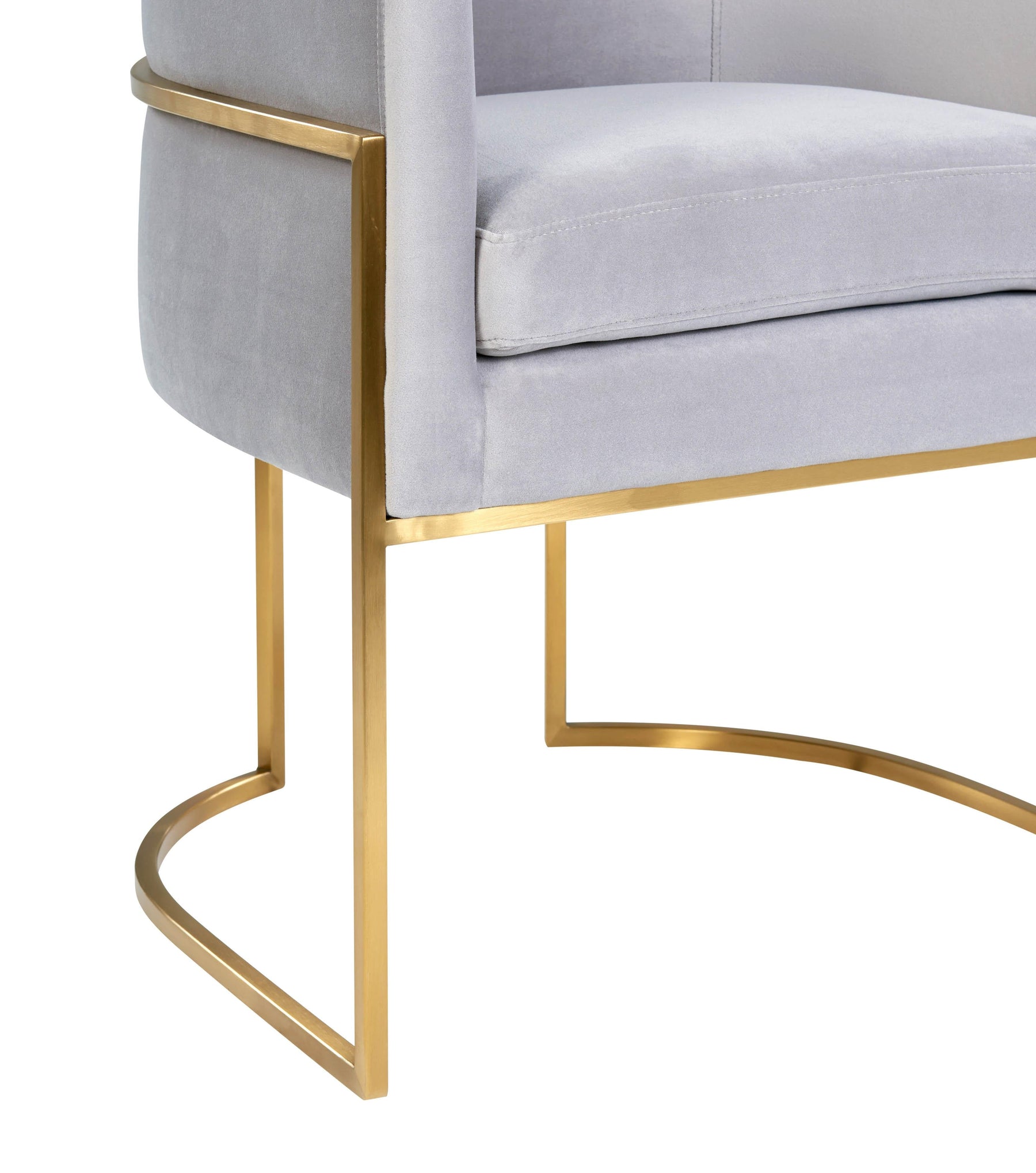 Giselle Performance Velvet Dining Chair with Gold Base