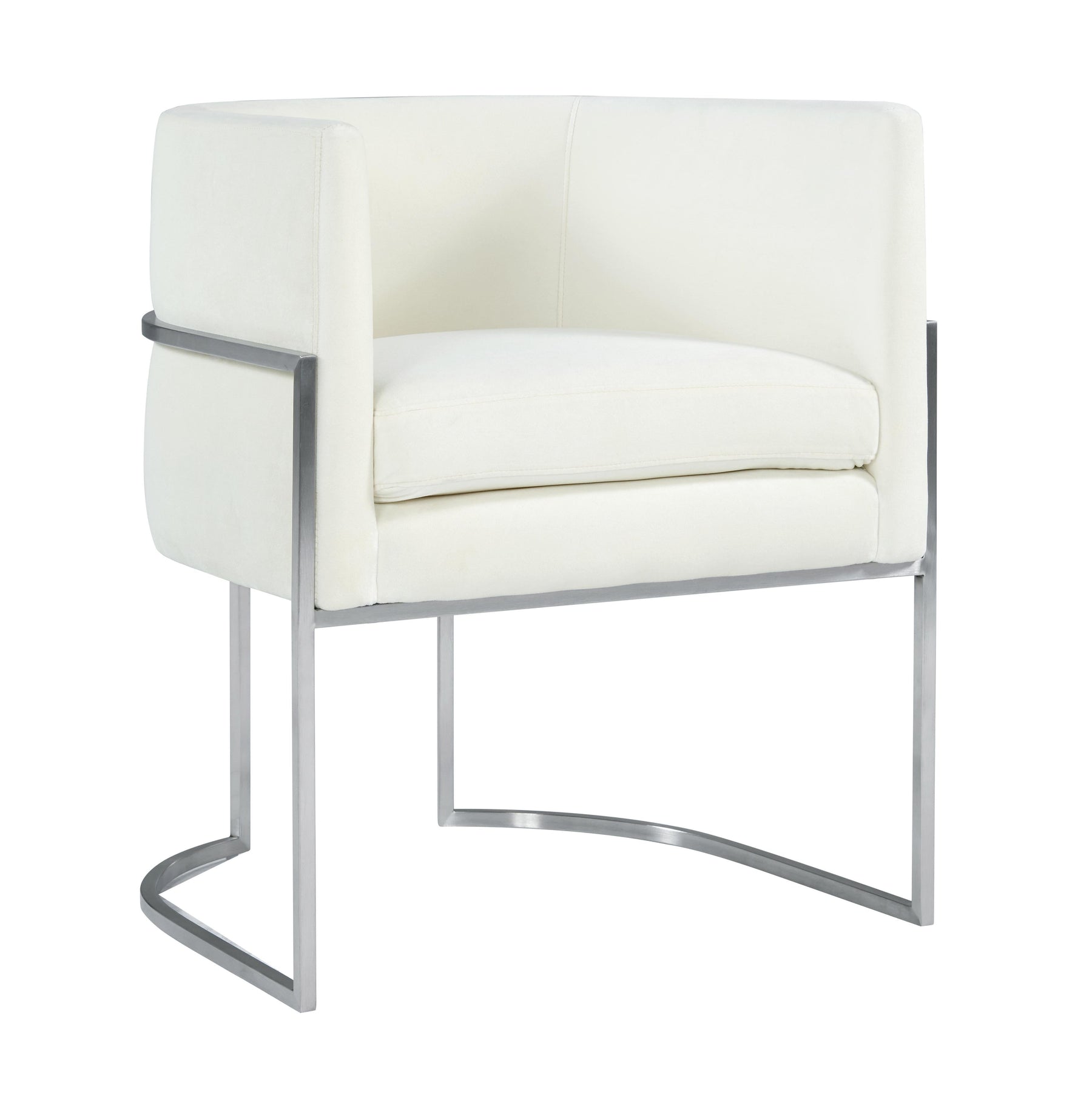 Giselle Performance Velvet Dining Chair with Silver Base