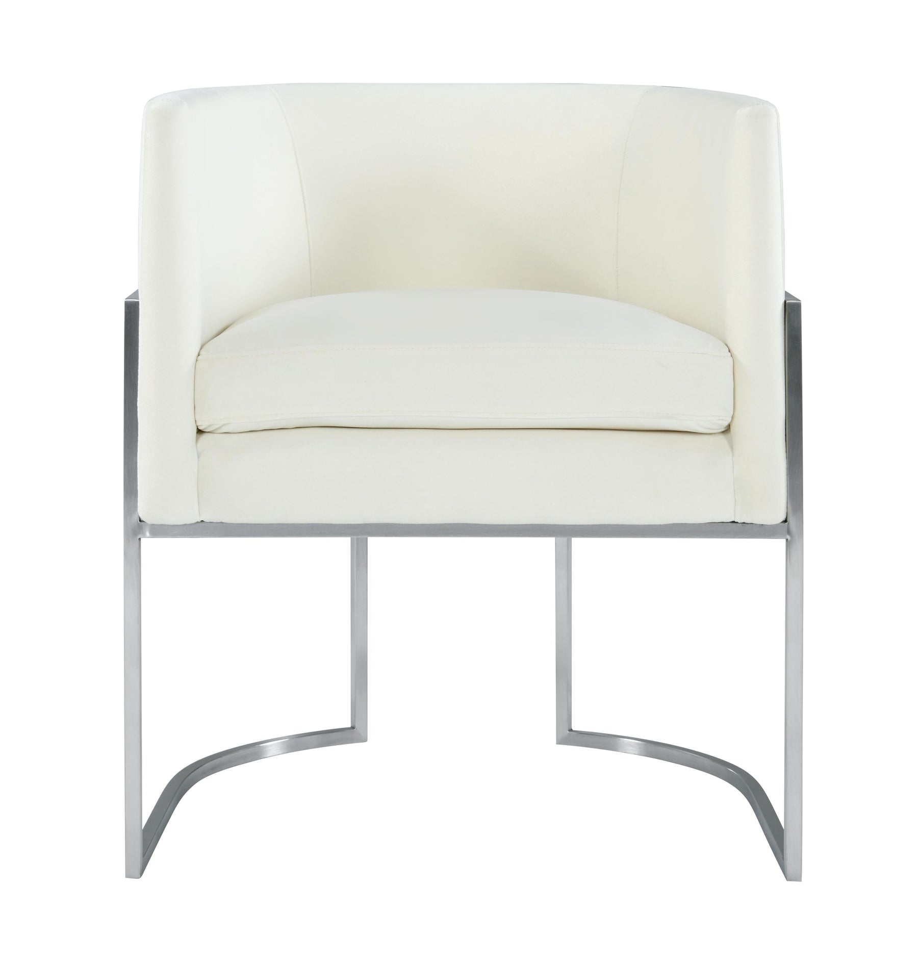 Giselle Performance Velvet Dining Chair with Silver Base