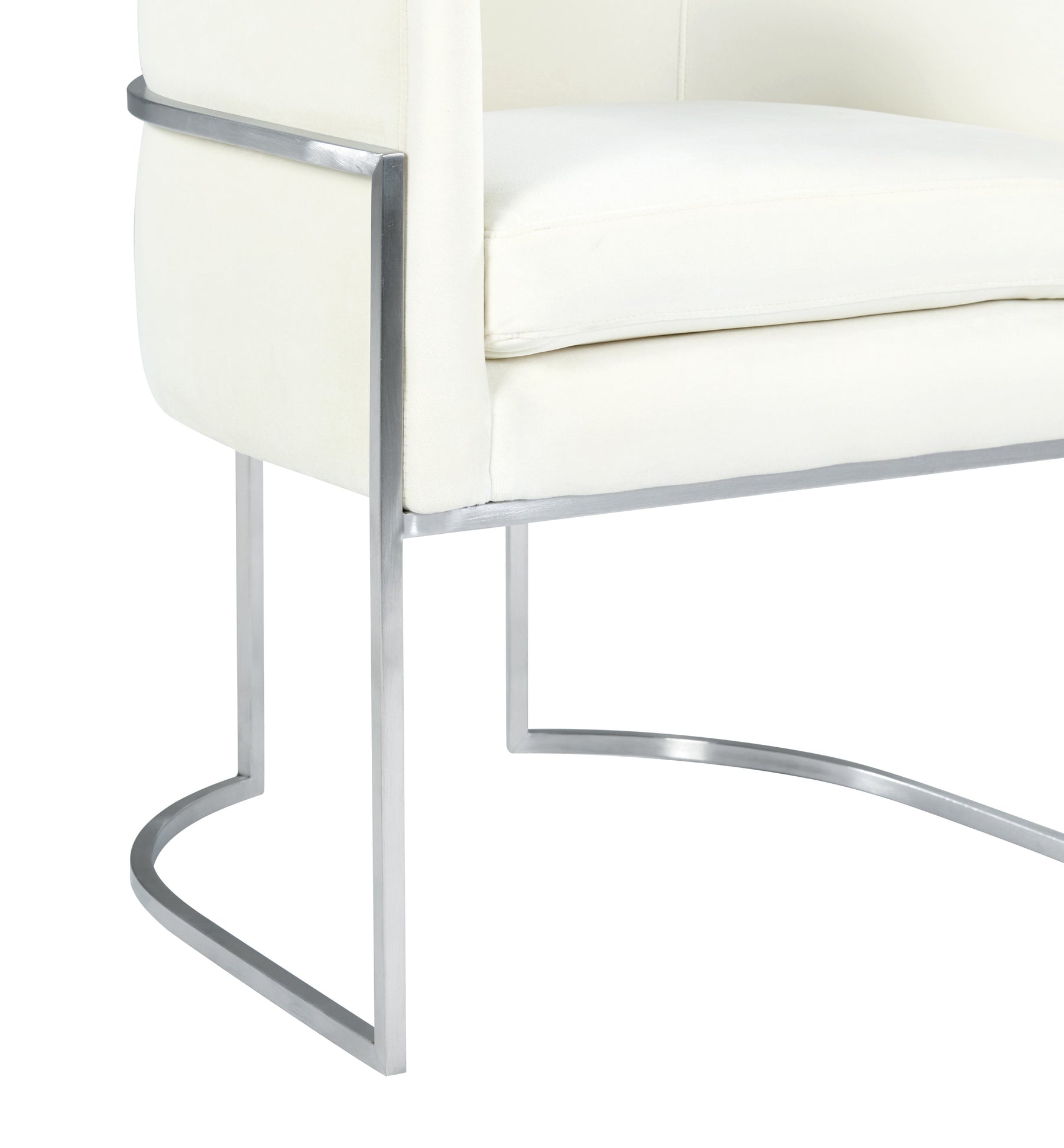 Giselle Performance Velvet Dining Chair with Silver Base